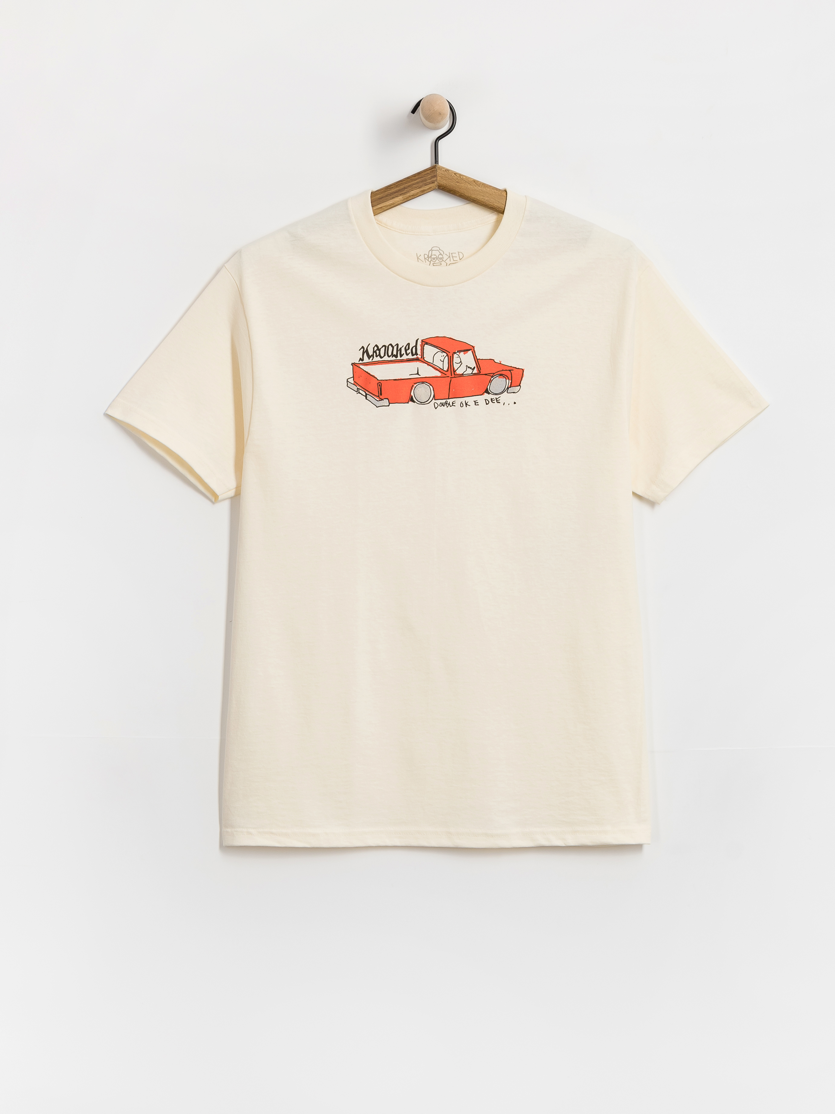 Футболка Krooked Double Ok (cream w/multi color print)