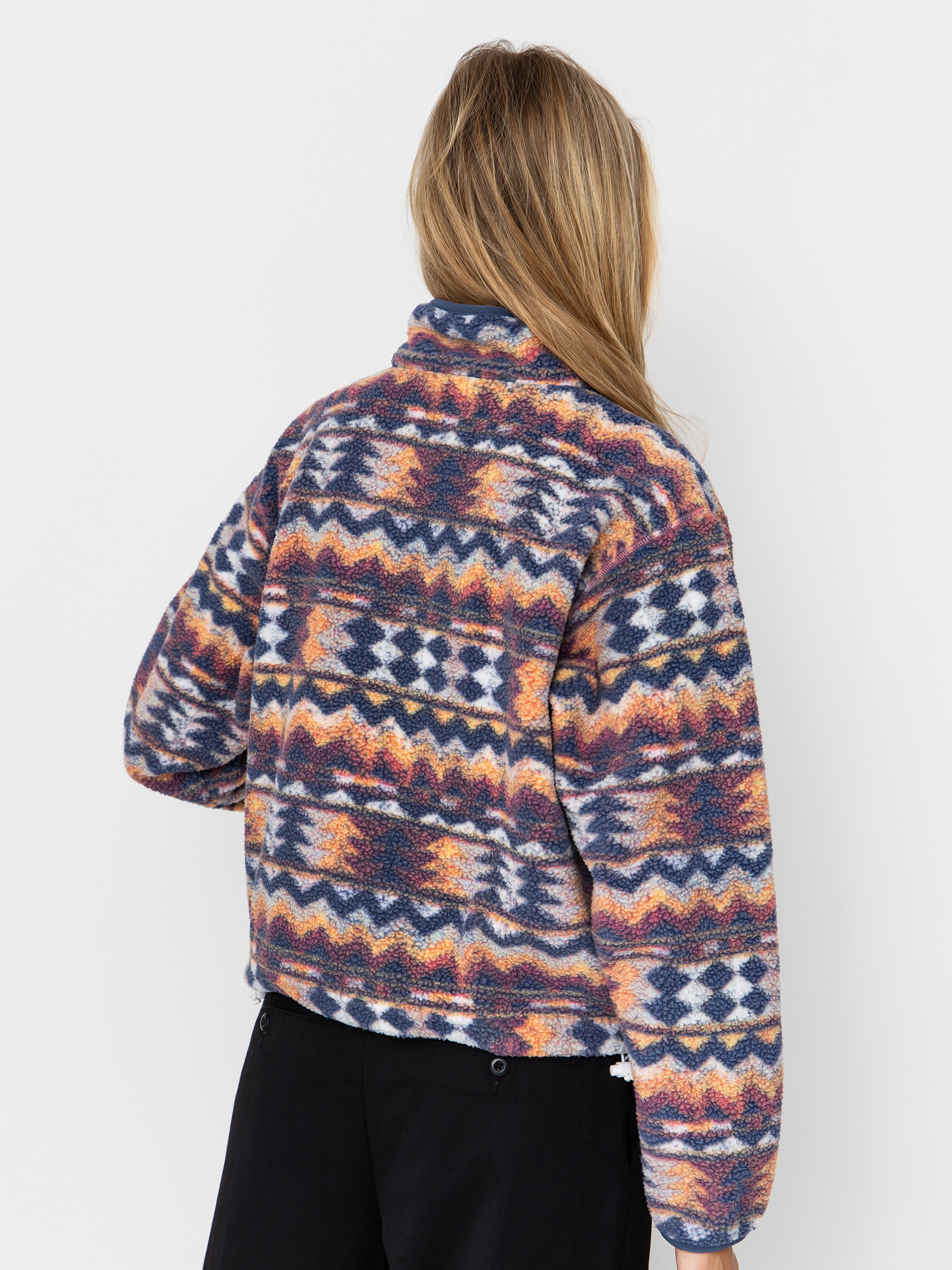 Жіночий Флісовий светр Columbia Helvetia II Printed Cropped Half Snap (sea salt/retrotree)