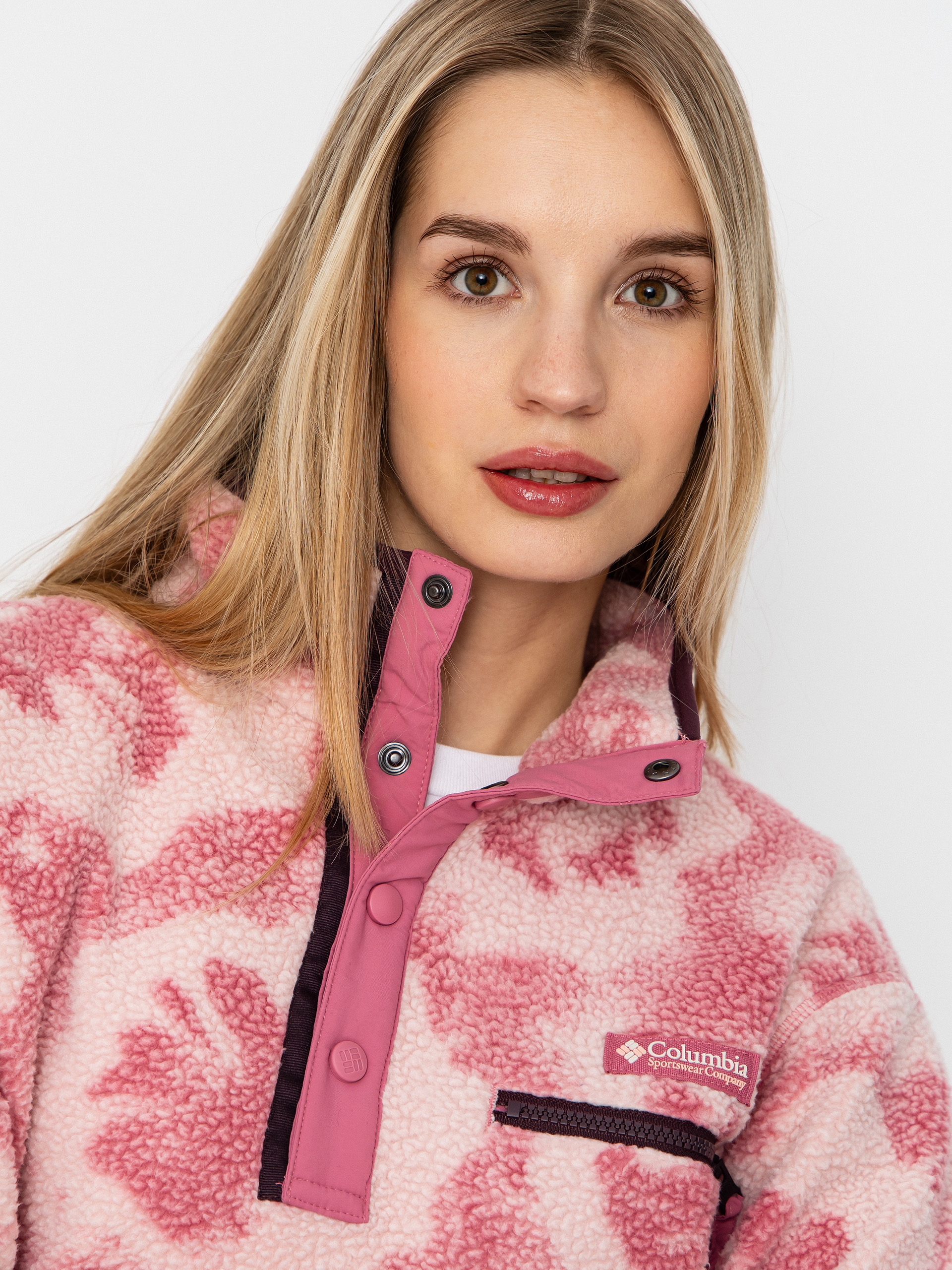 Жіночий Флісовий светр Columbia Helvetia II Printed Cropped Half Snap (rosette/sprayflower)