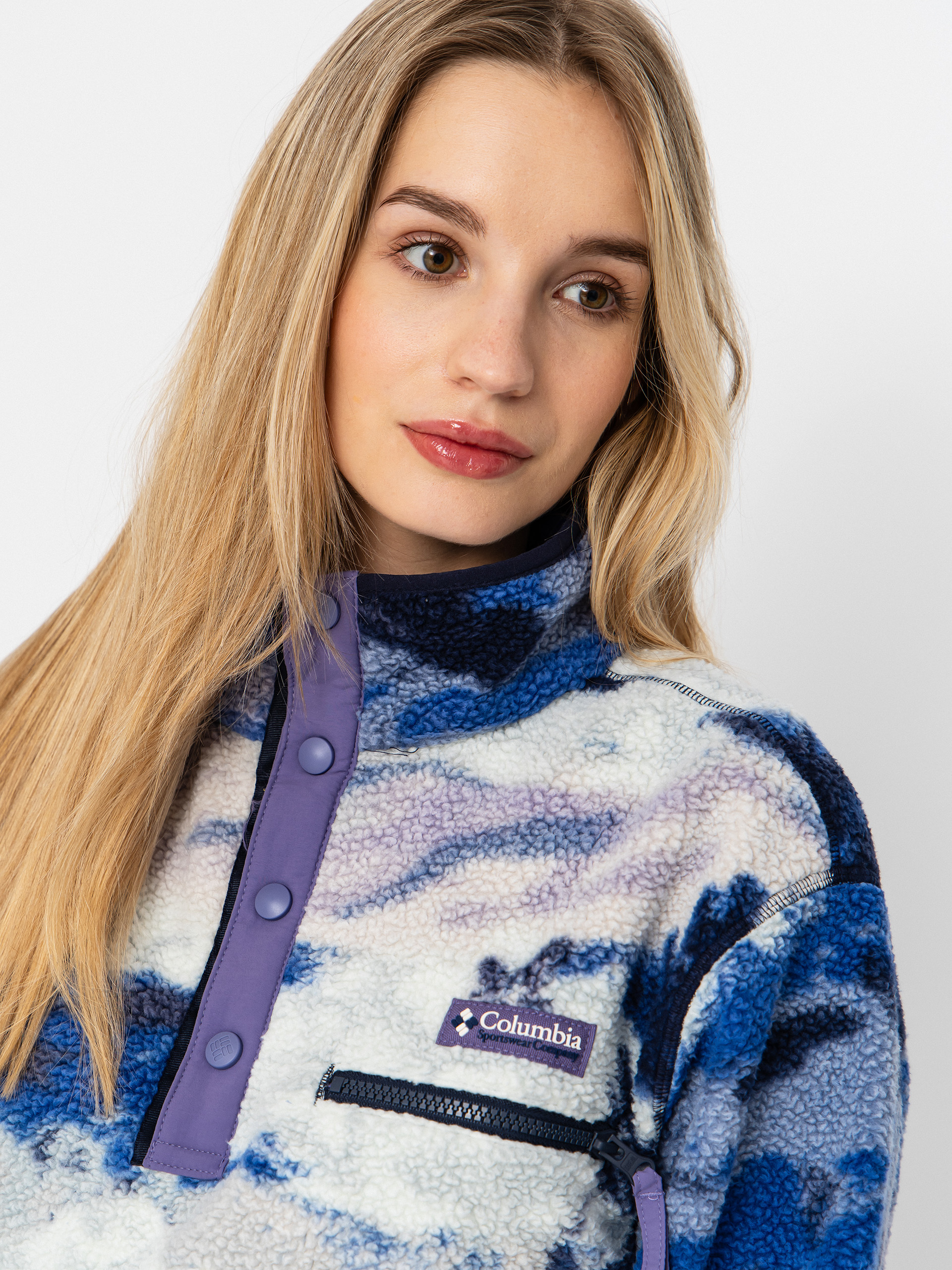 Жіночий Флісовий светр Columbia Helvetia II Printed Cropped Half Snap (nocturnal/dreaming)