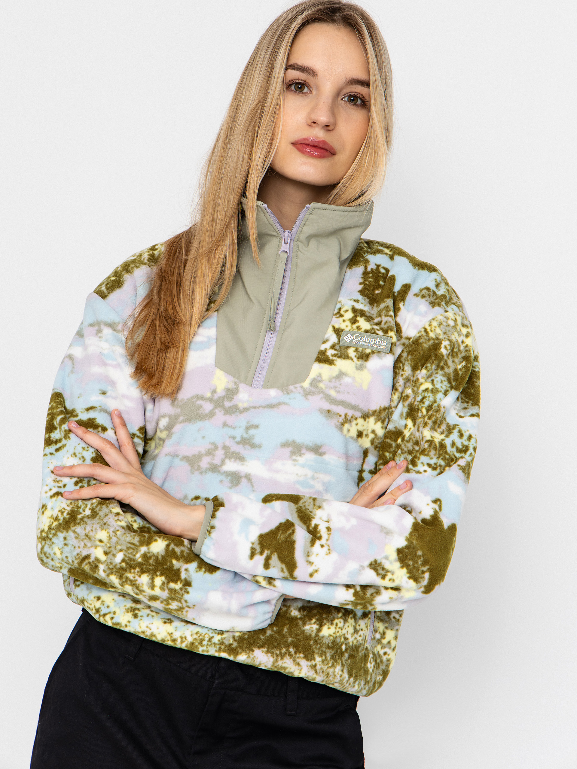 u0424u043bu0456u0441u043eu0432u0438u0439 u0441u0432u0435u0442u0440 Columbia Sequoia Grove Printed Half Zip Wmn (citron haze/fieldaze)