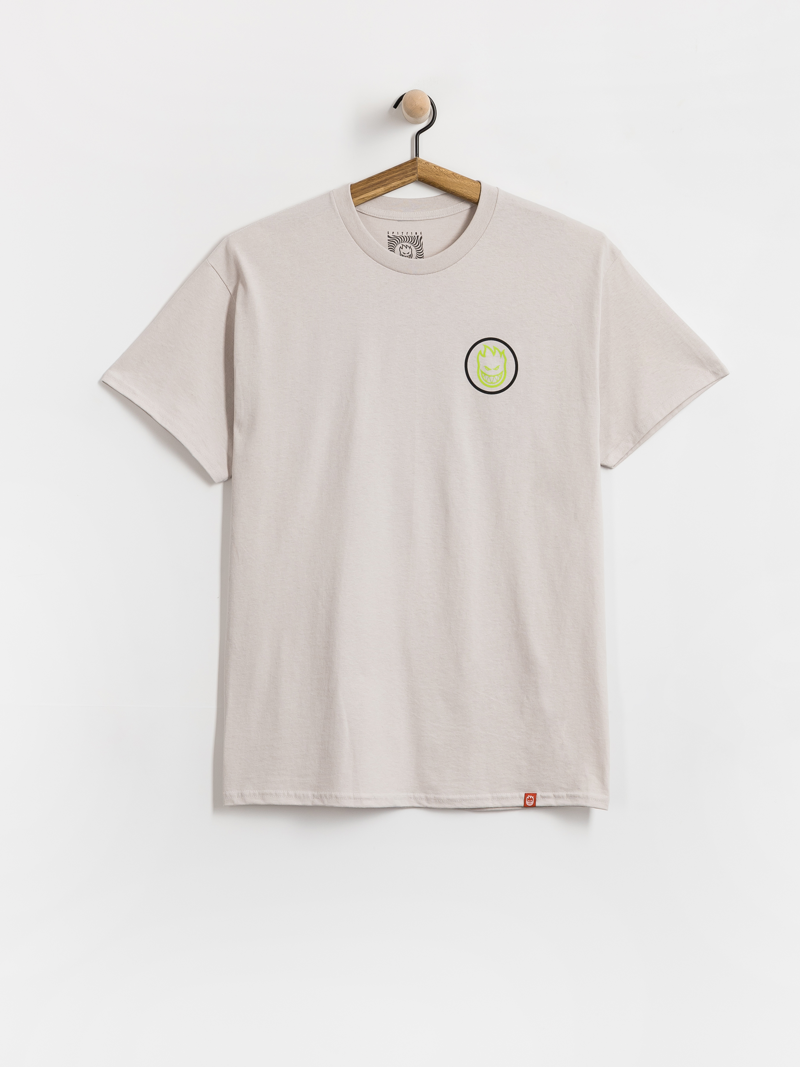 Футболка Spitfire Classic Swirl Overlay (ice grey w/black green prints)