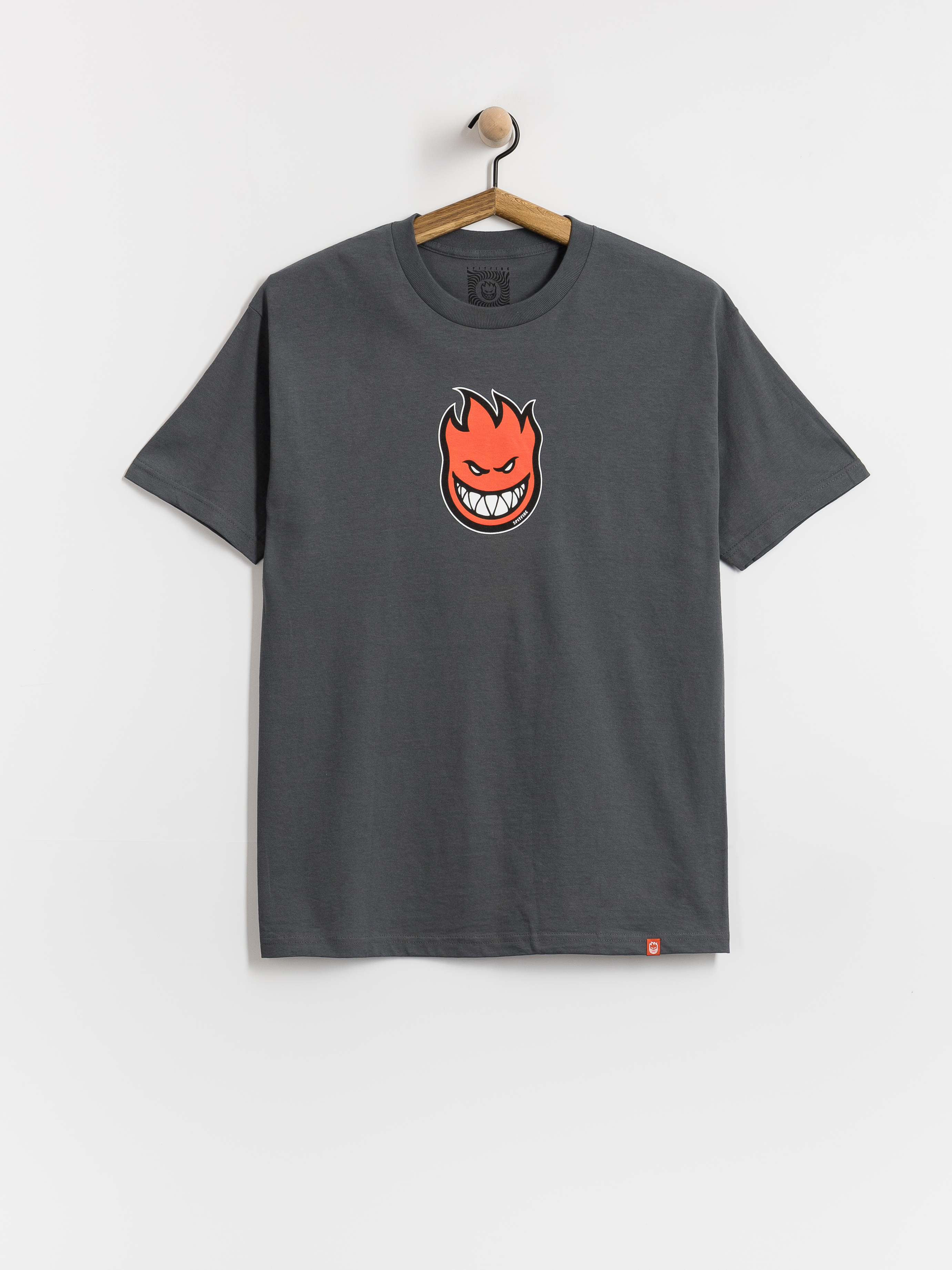 Футболка Spitfire Bighead Mid Fill (charcoal w/red black white print)