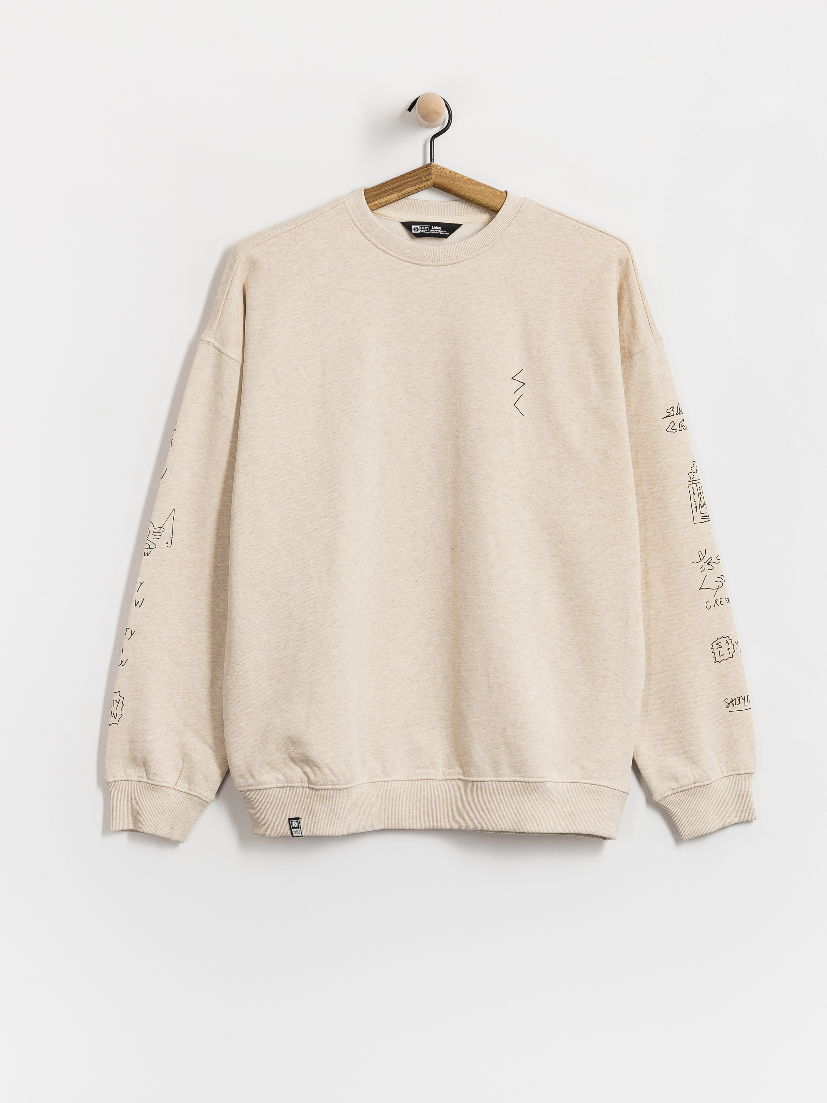 u0421u0432u0456u0442u0448u043eu0442 Salty Crew Reel Lb Crewneck (oatmeal heather)