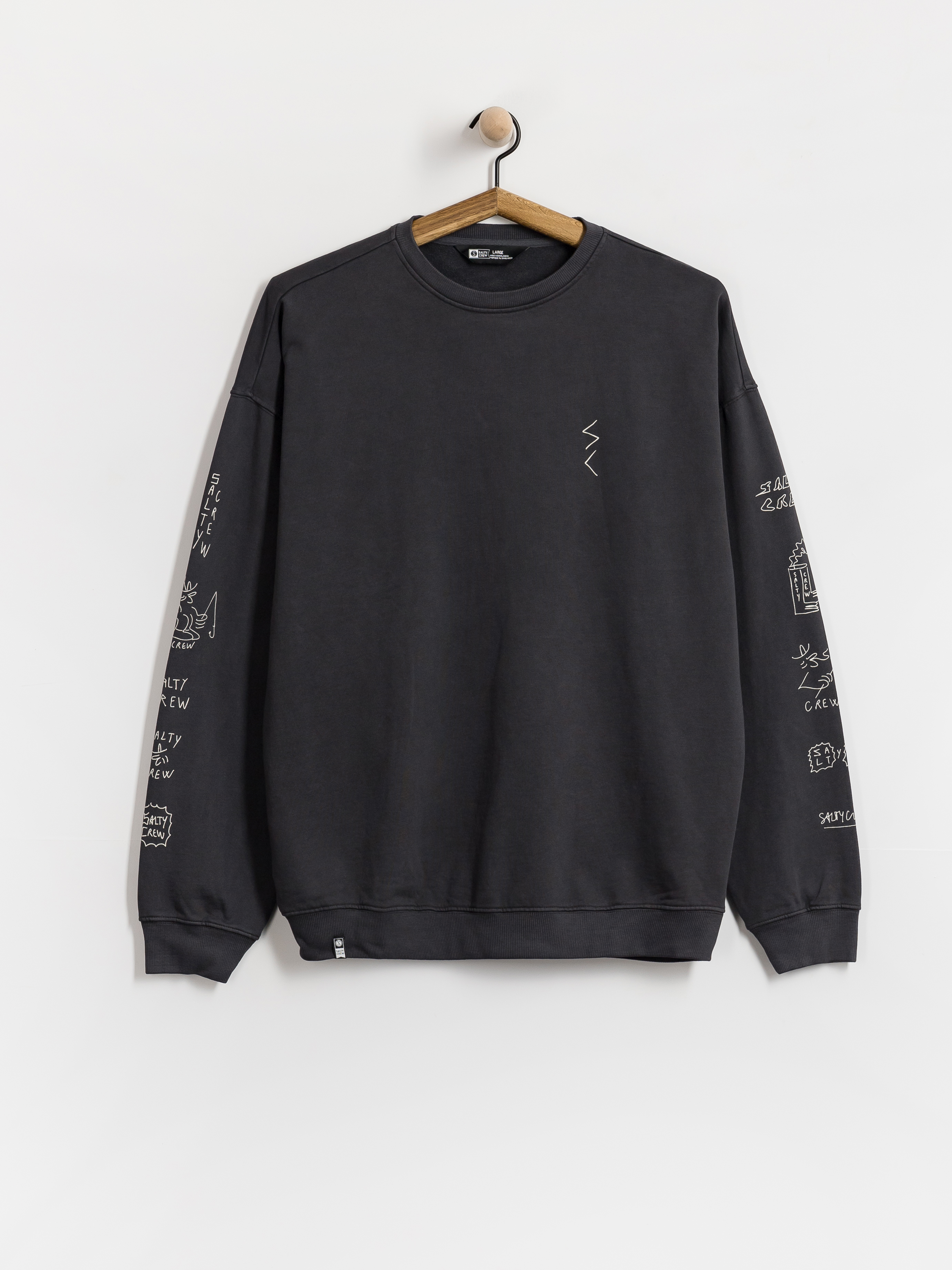 u0421u0432u0456u0442u0448u043eu0442 Salty Crew Reel Lb Crewneck (pirate black)