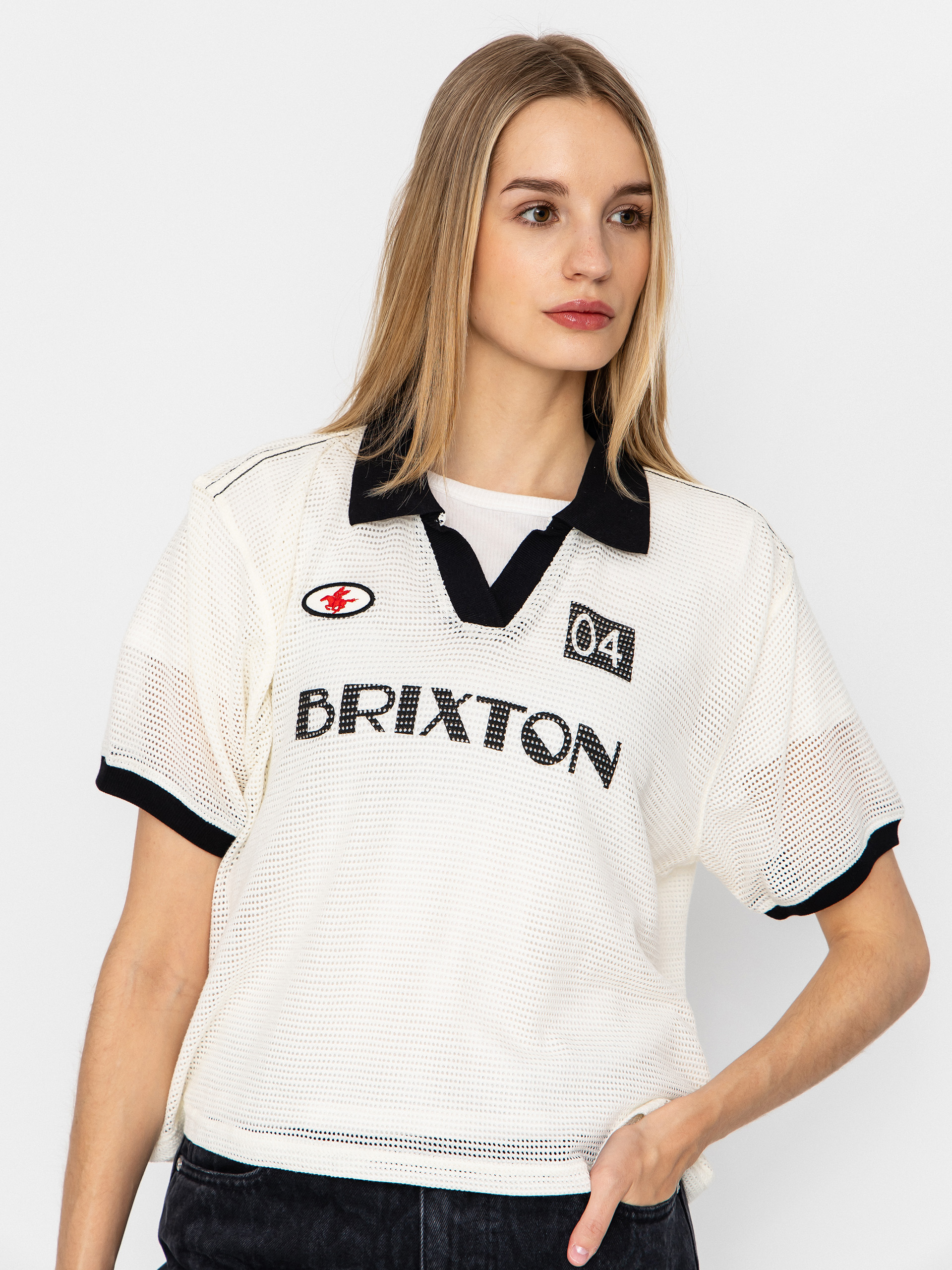 Футболка Brixton Varsity Wmn (off white/black)