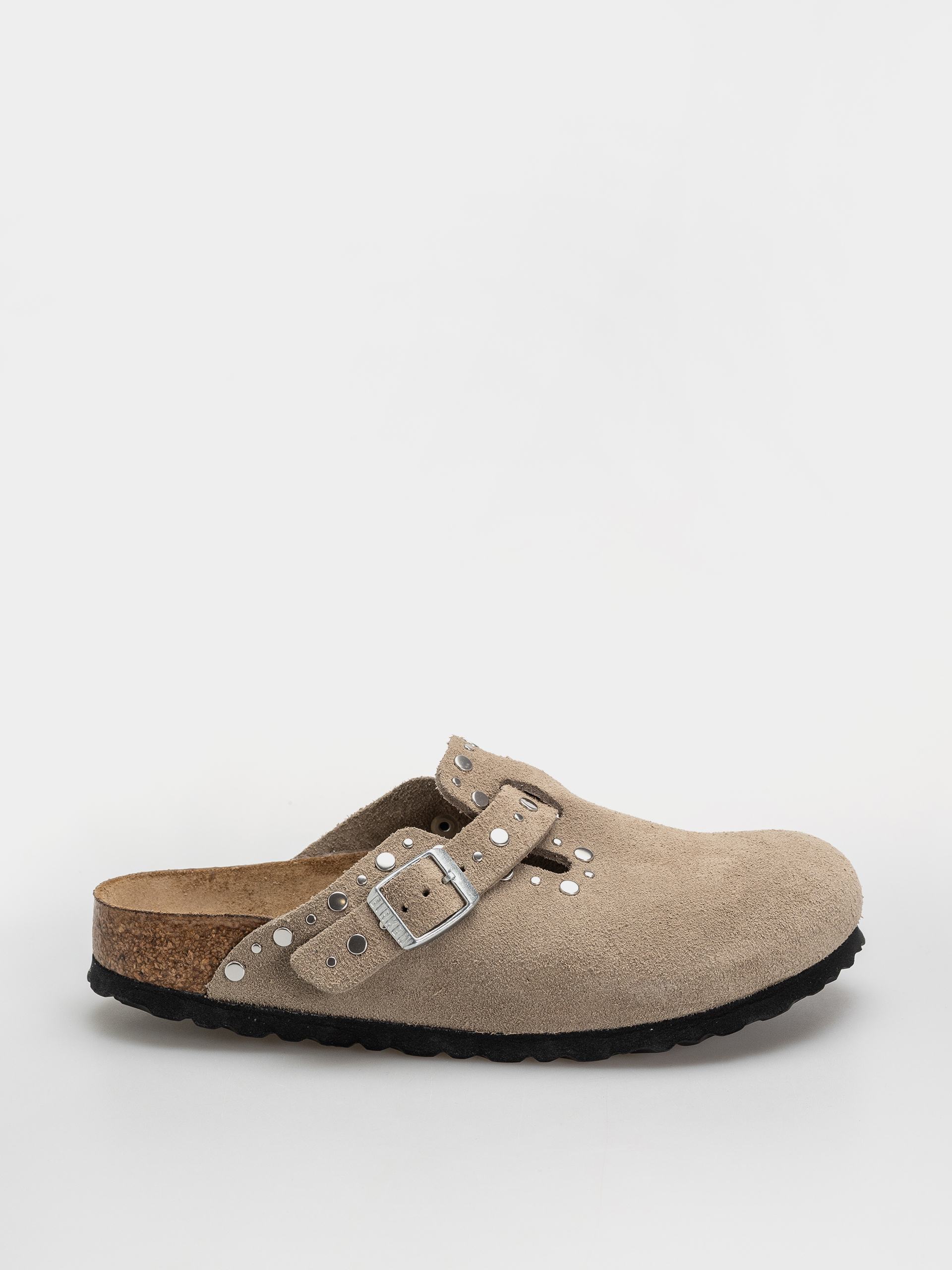 Шльопанці Birkenstock Boston Rivets Suede Leather Narrow Wmn (taupe)