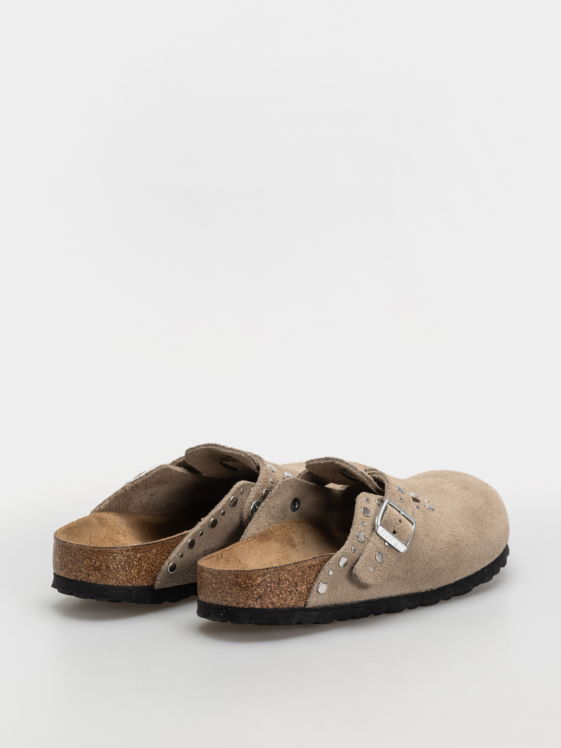 Шльопанці Birkenstock Boston Rivets Suede Leather Narrow Wmn (taupe)