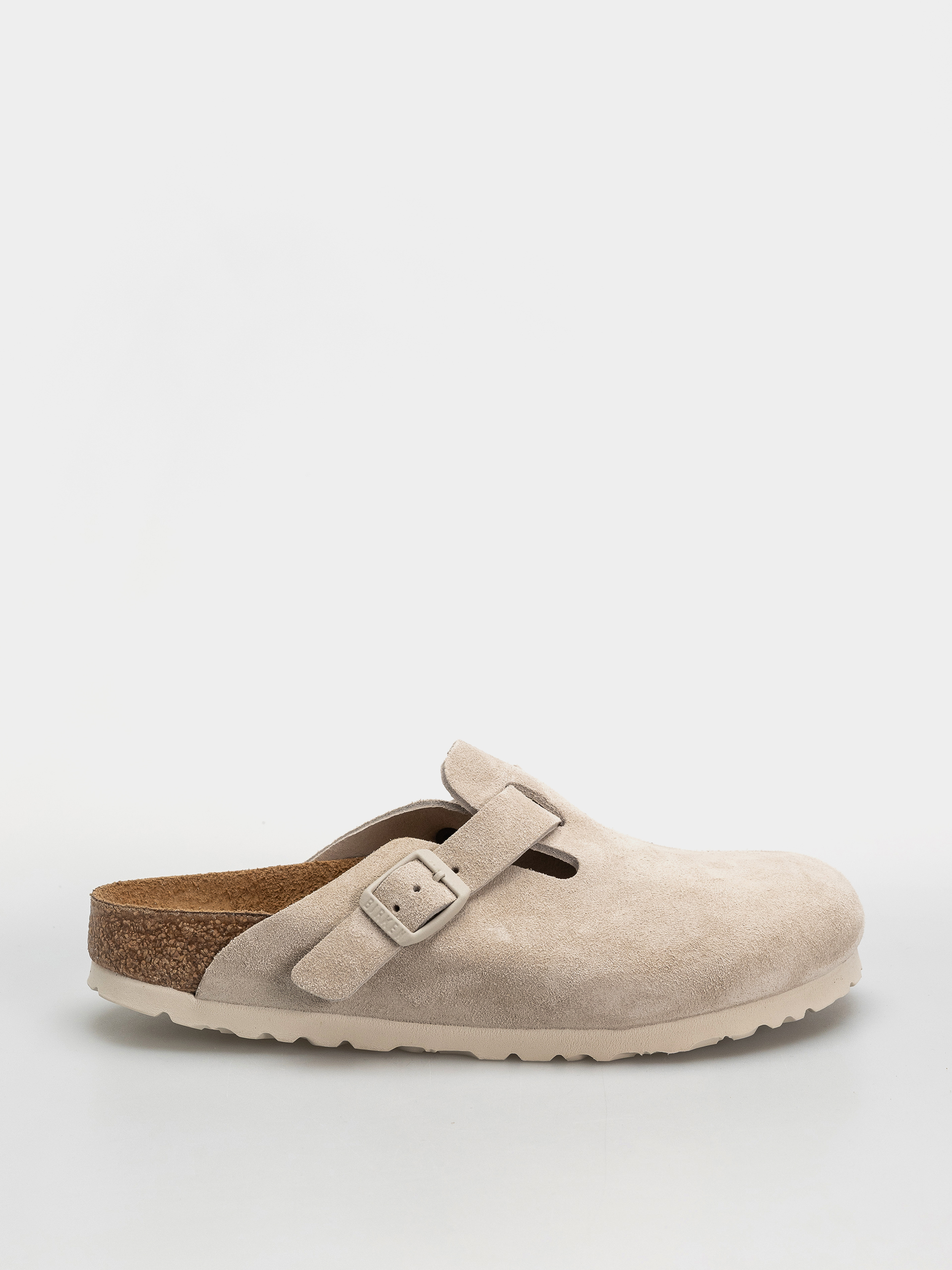 Шльопанці Birkenstock Boston Suede Leather Narrow (oyster)