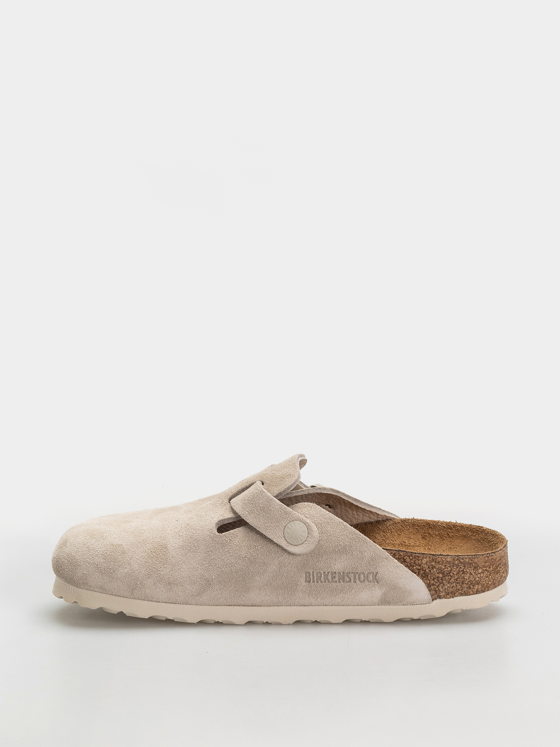 Шльопанці Birkenstock Boston Suede Leather Narrow (oyster)