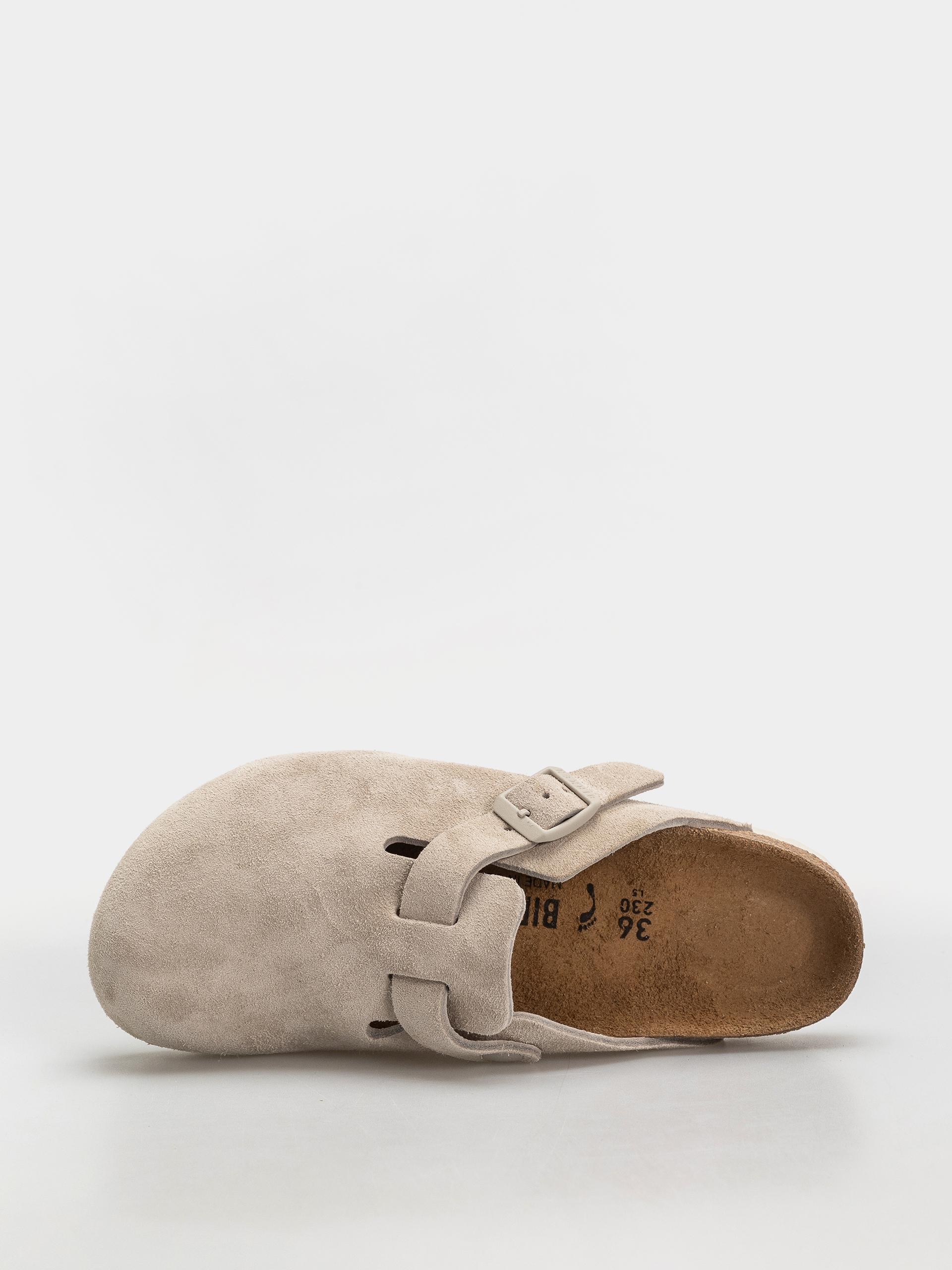 Шльопанці Birkenstock Boston Suede Leather Narrow (oyster)