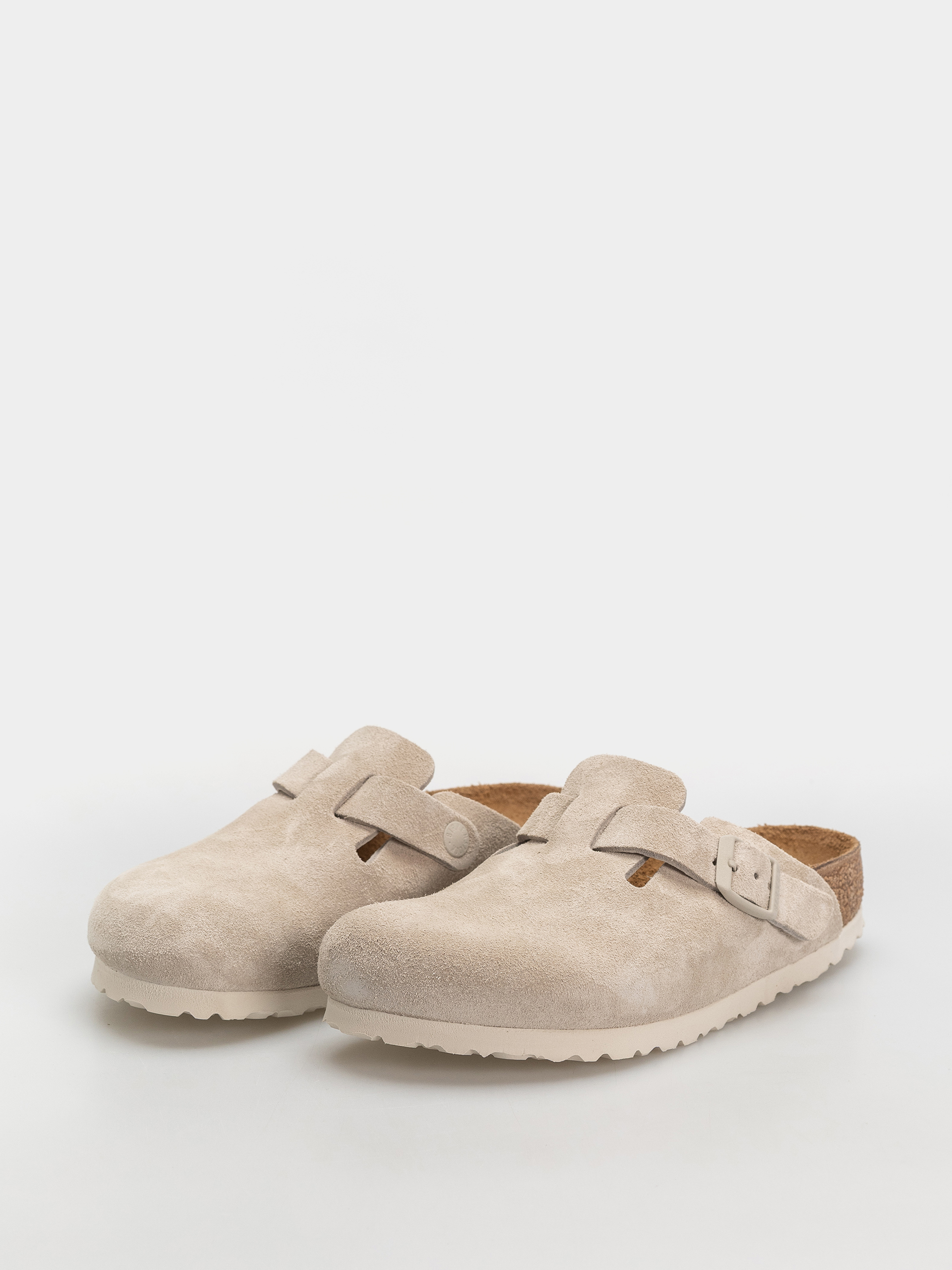 Шльопанці Birkenstock Boston Suede Leather Narrow (oyster)