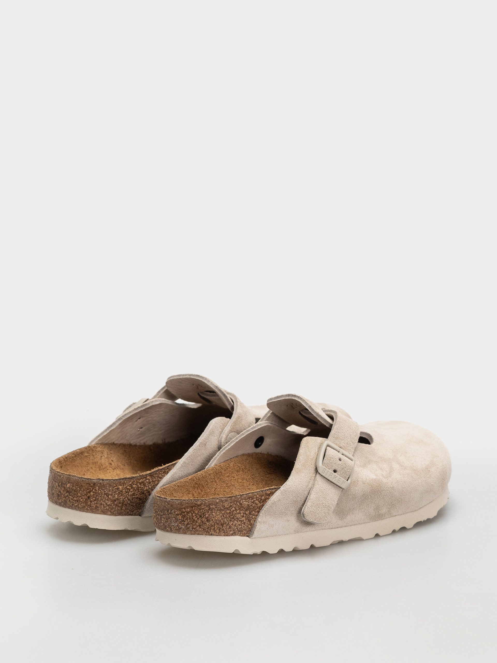 Шльопанці Birkenstock Boston Suede Leather Narrow (oyster)