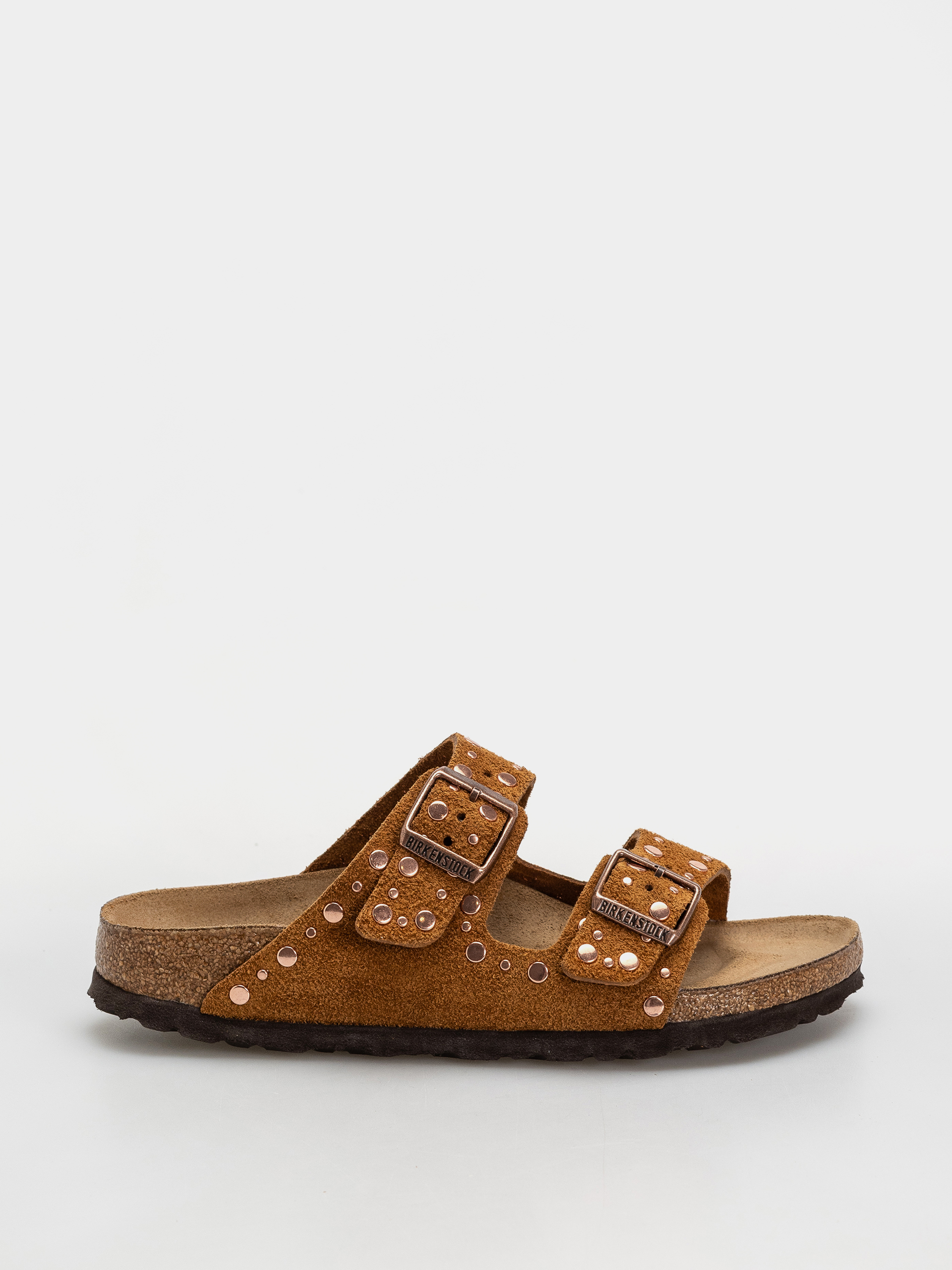 Шльопанці Birkenstock Arizona Rivets Suede Leather Narrow Wmn (mink)