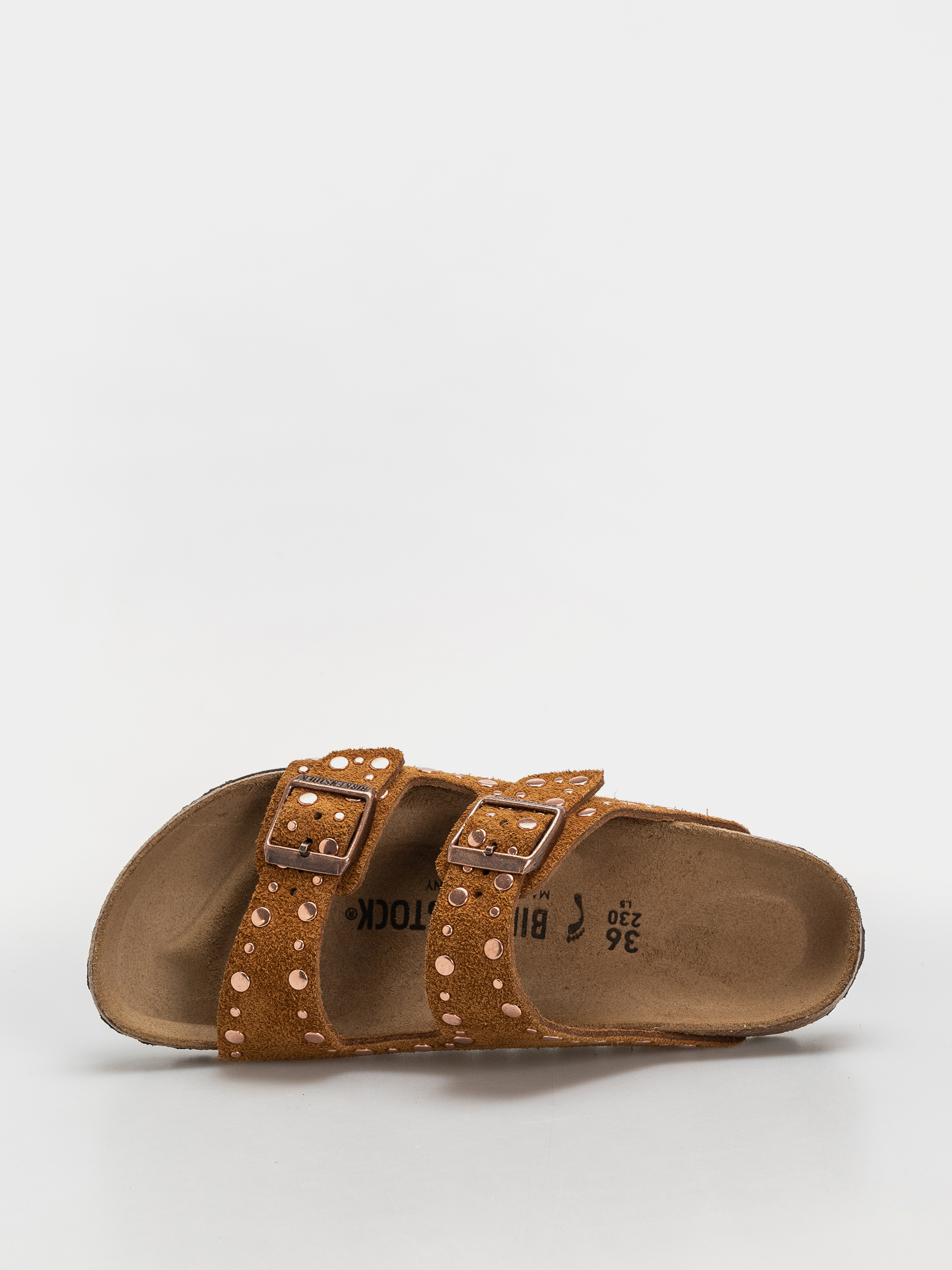 Шльопанці Birkenstock Arizona Rivets Suede Leather Narrow Wmn (mink)