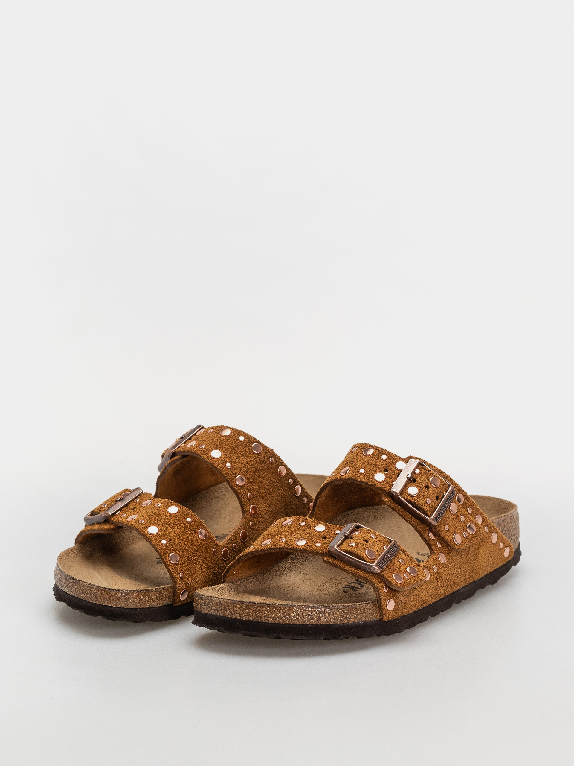 Шльопанці Birkenstock Arizona Rivets Suede Leather Narrow Wmn (mink)