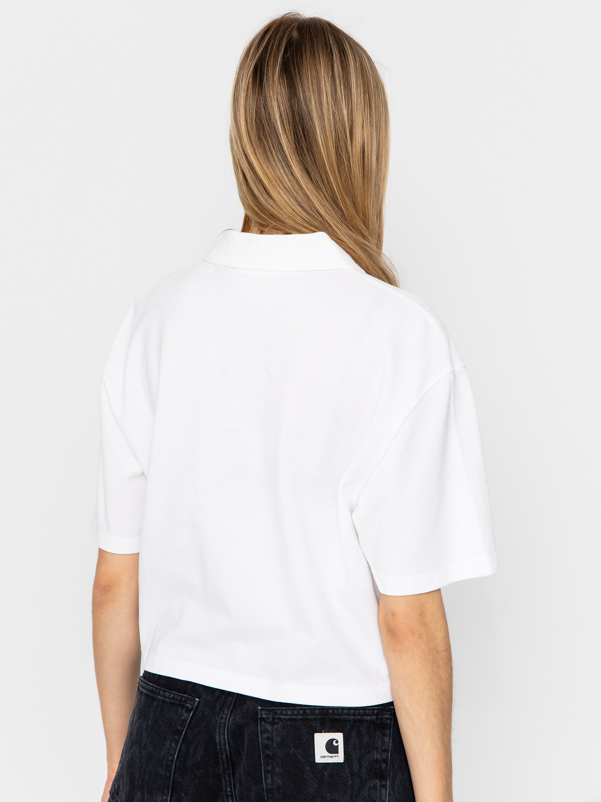 Футболка Carhartt WIP Script Polo Wmn (white/black)