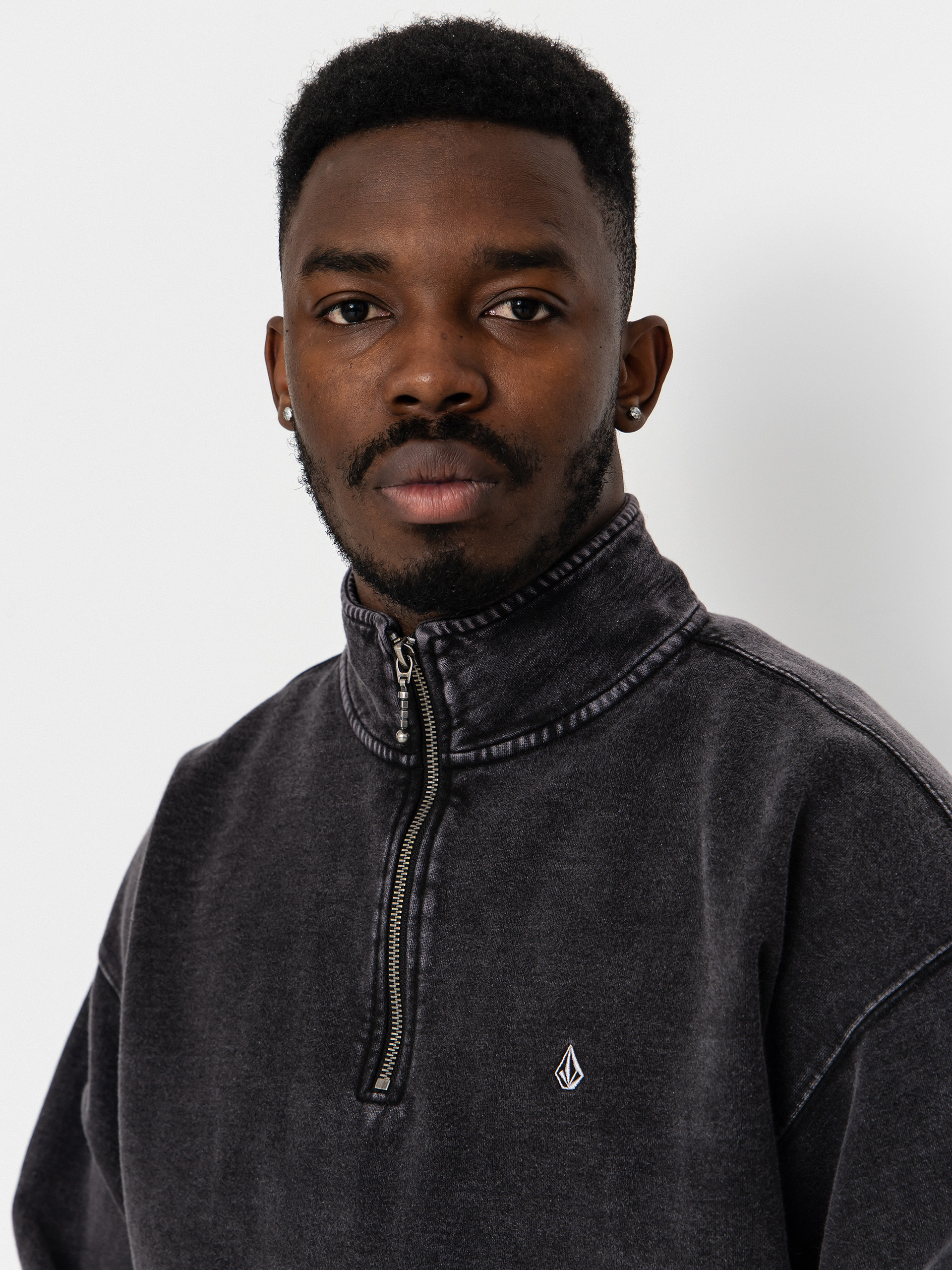 Світшот Volcom Single Stone Quarter ZIP (light acid black)