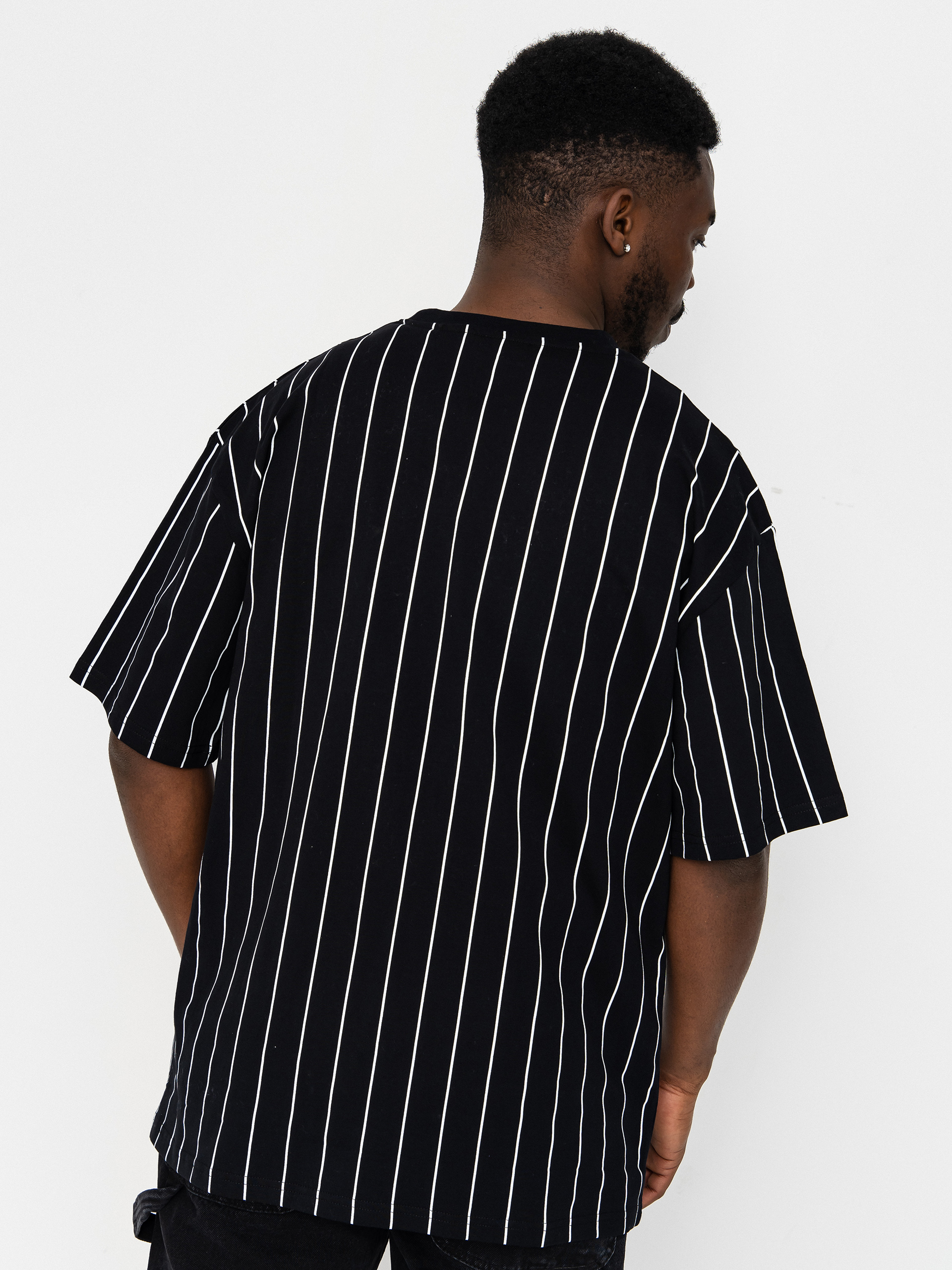Футболка Karl Kani Small Signature Pinstripe (black/white)
