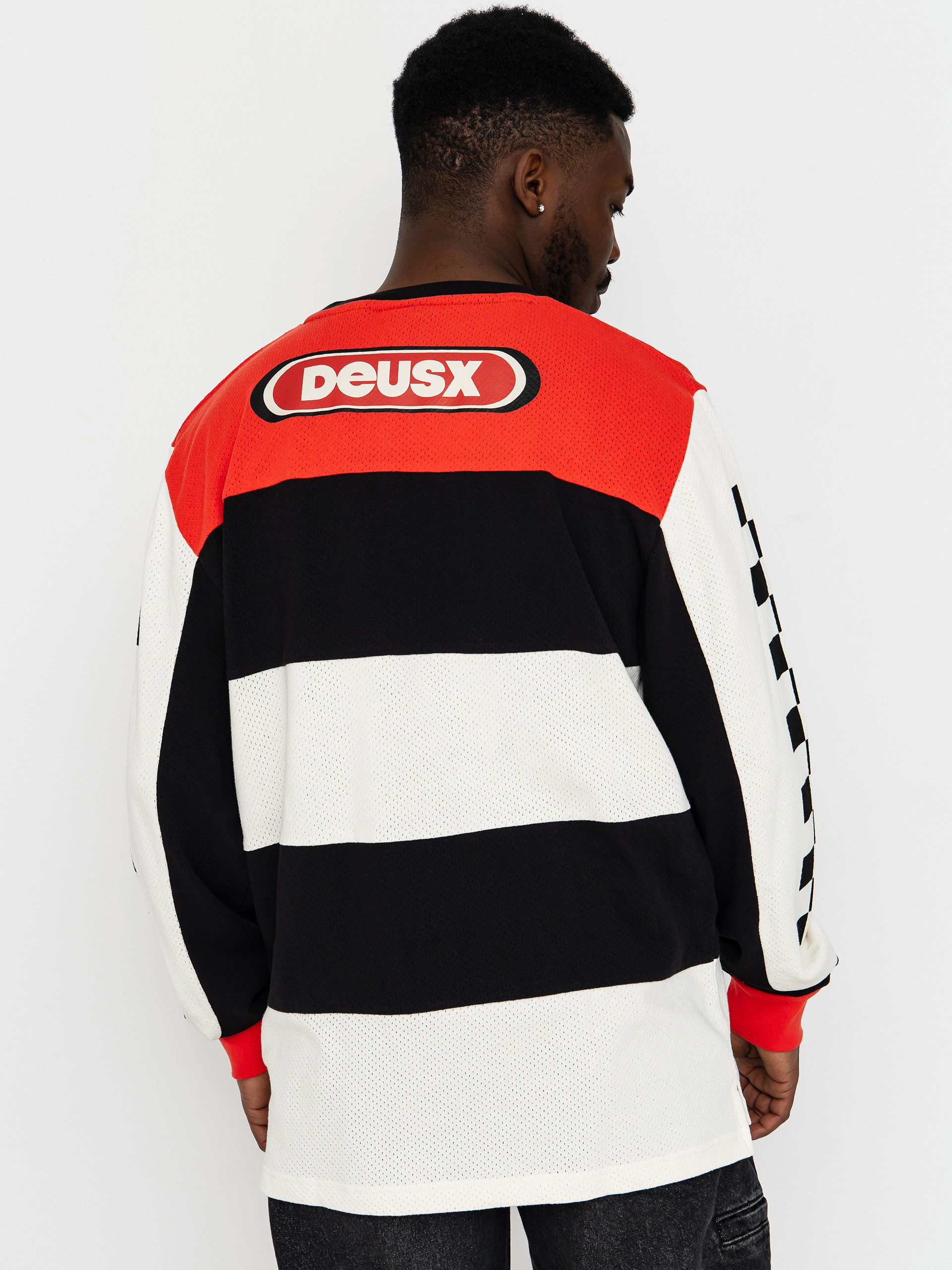 Лонгслів Deus Ex Machina Vilander Moto Jersey (valiant red combo)