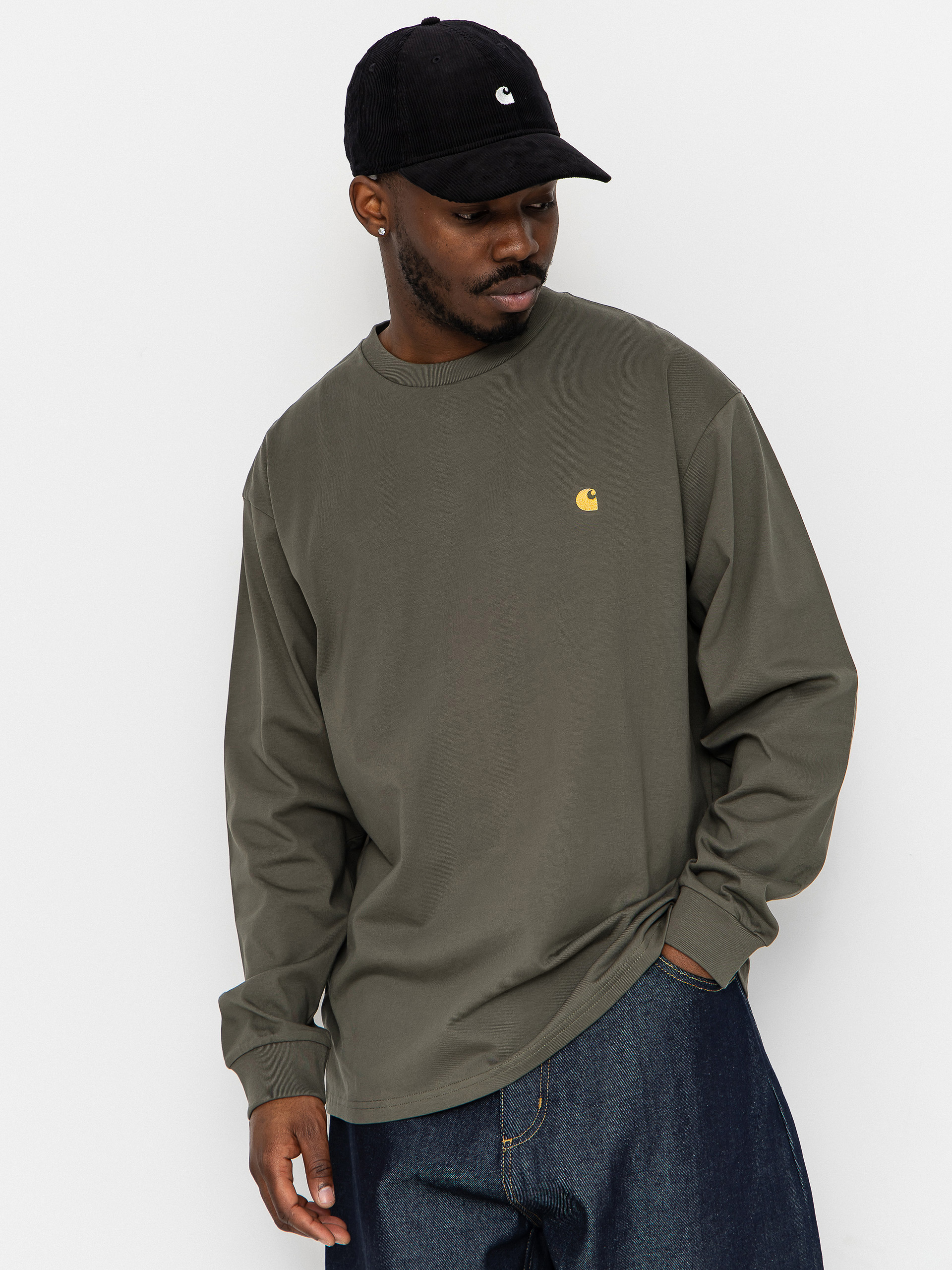 Лонгслів Carhartt WIP Chase (leaf/gold)