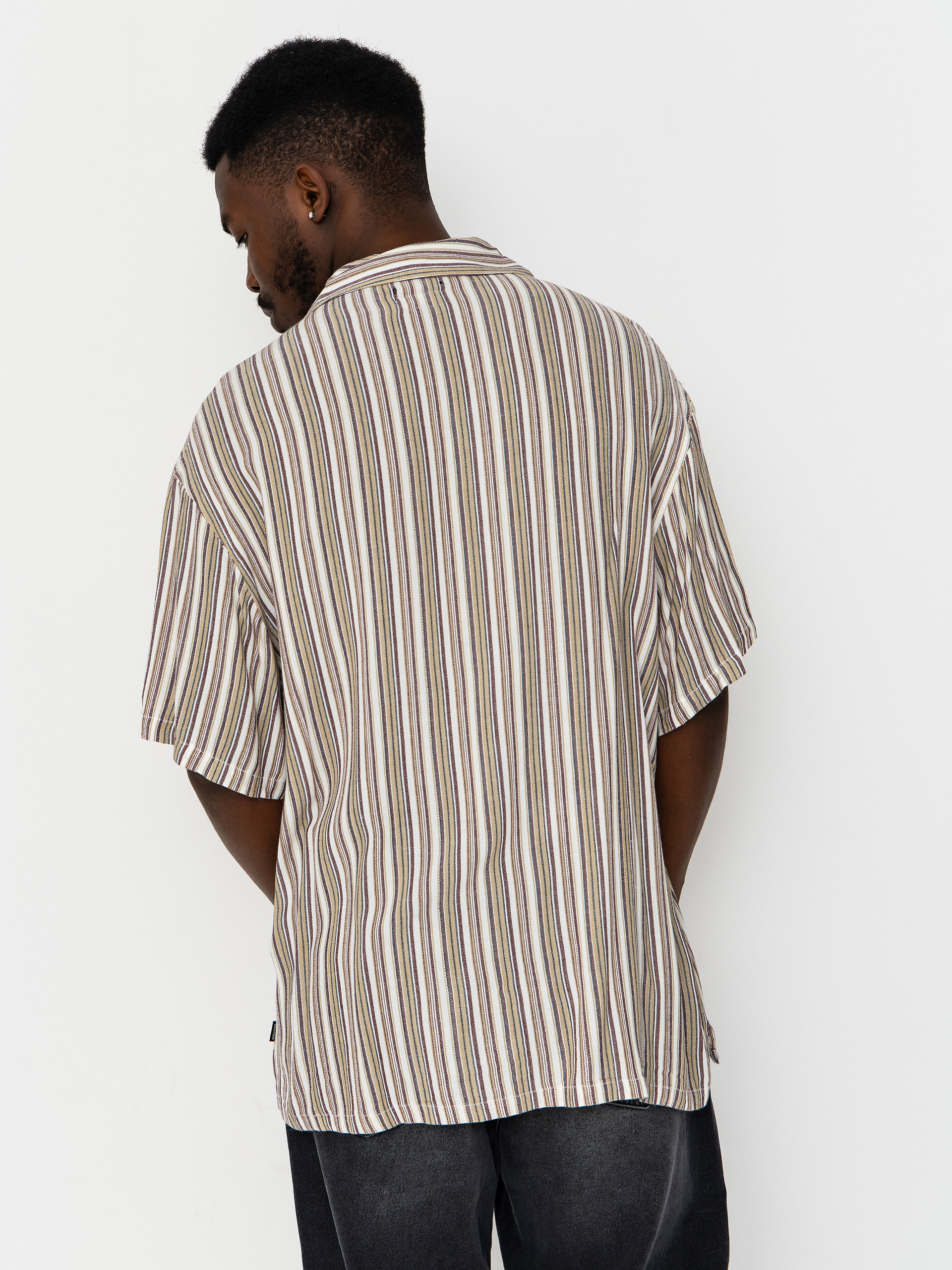 Сорочка Brixton Bunker Twisted Stripe (robust red)