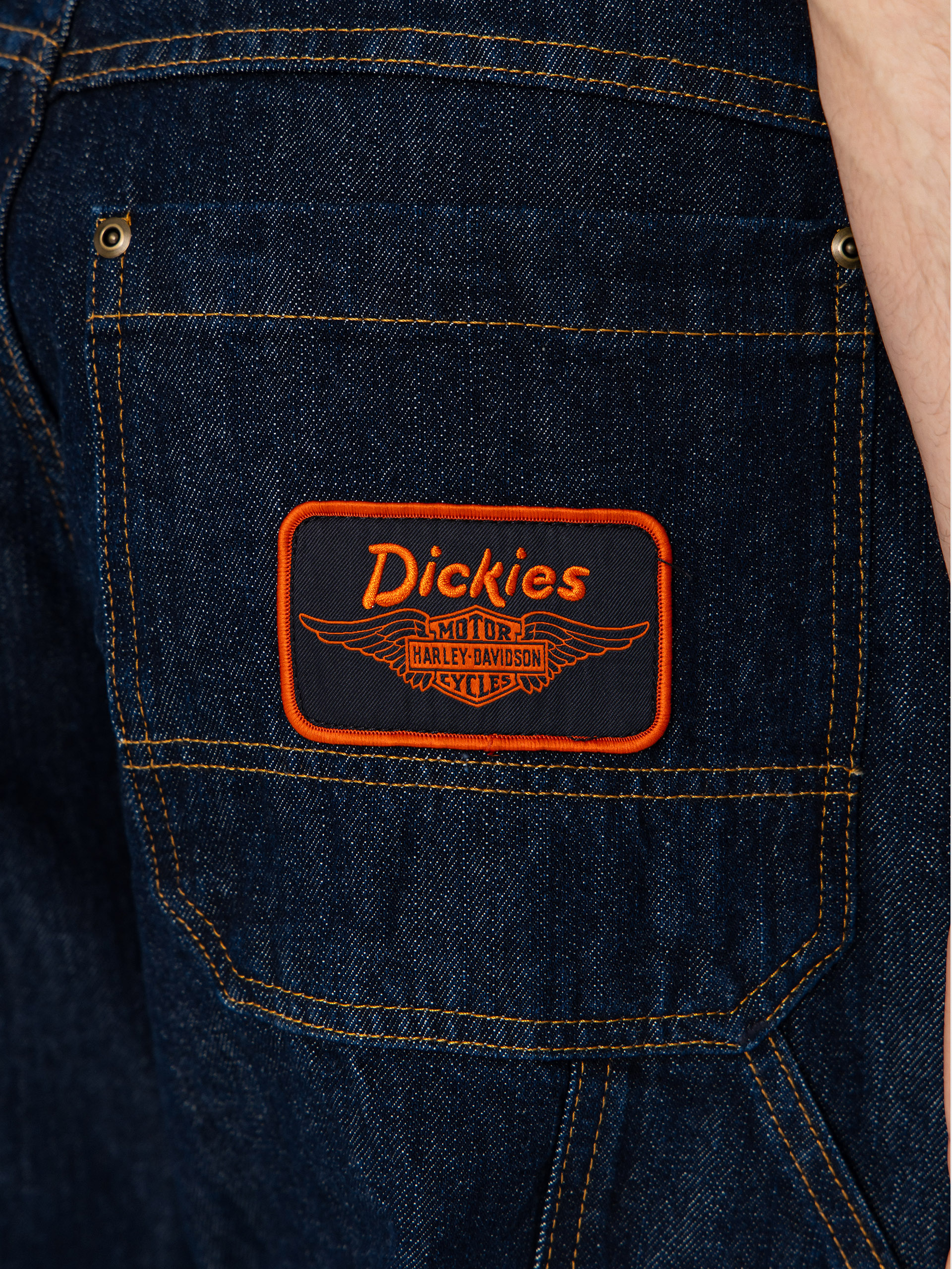 Штани Dickies X Harley Davidson Denim Carpenter (rinsed indigo blue)