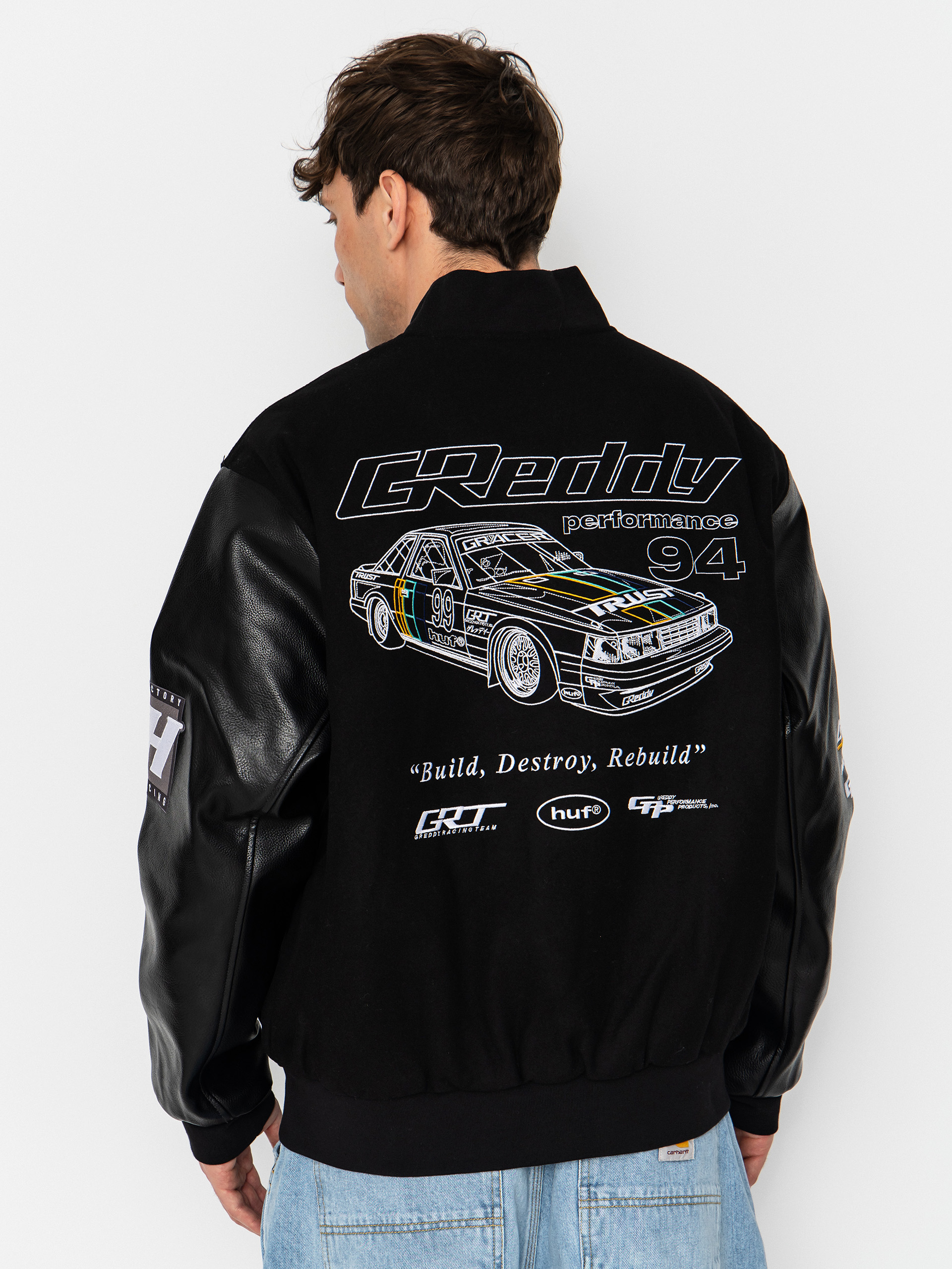 Куртка HUF X Greddy Varsity (black)