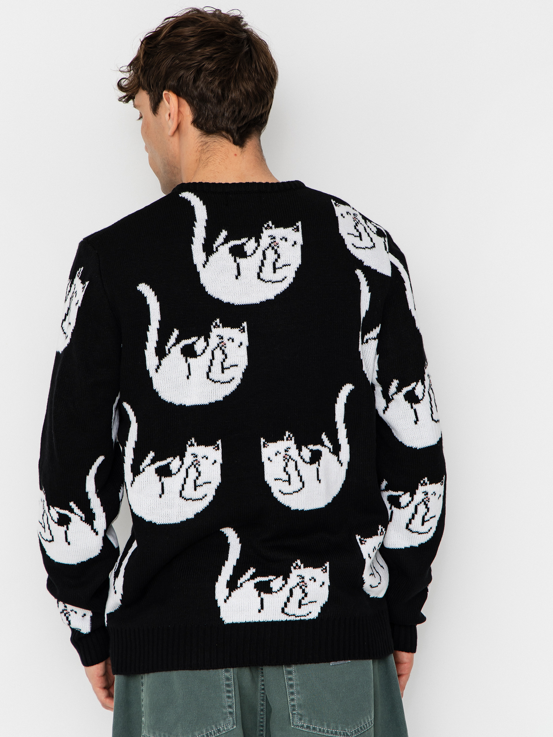 Светр RipNDip Falling For Nermal Knit (black)