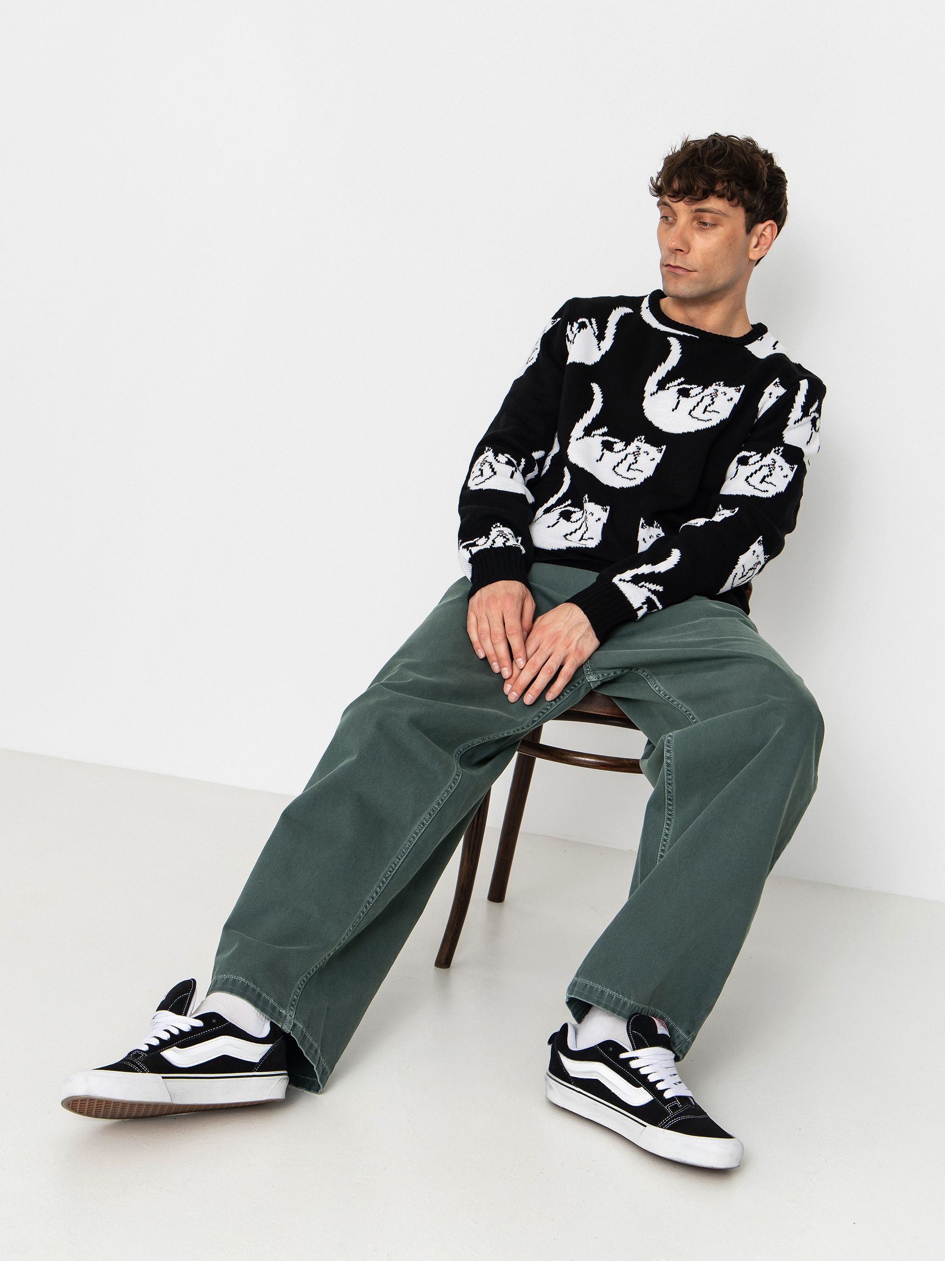 Светр RipNDip Falling For Nermal Knit (black)