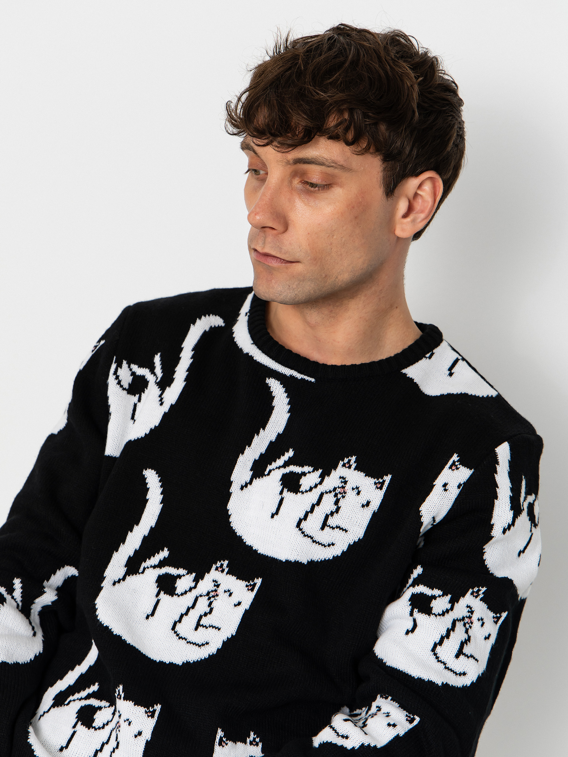 Светр RipNDip Falling For Nermal Knit (black)