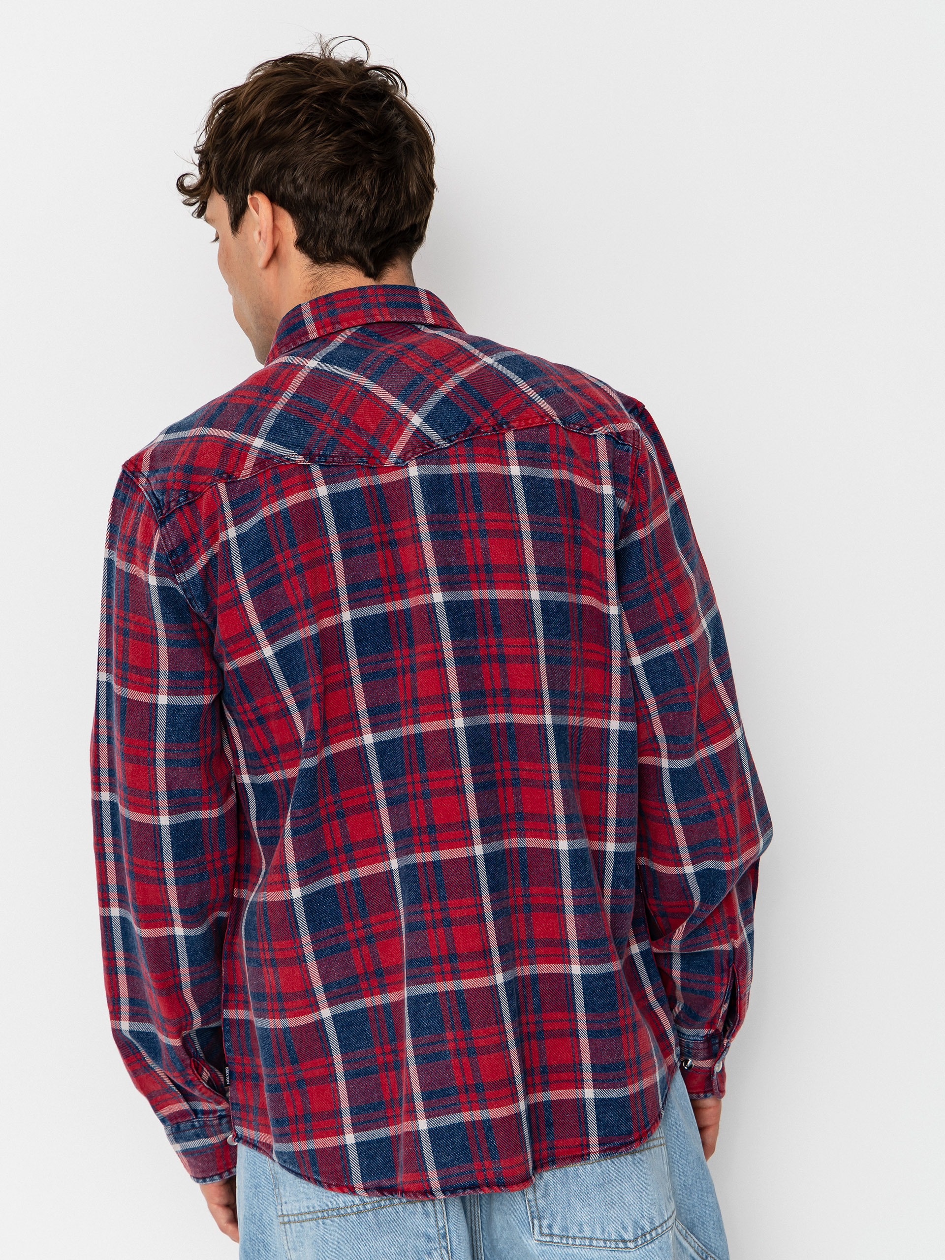Сорочка Brixton Waylon Lw Overshirt (denim plaid)