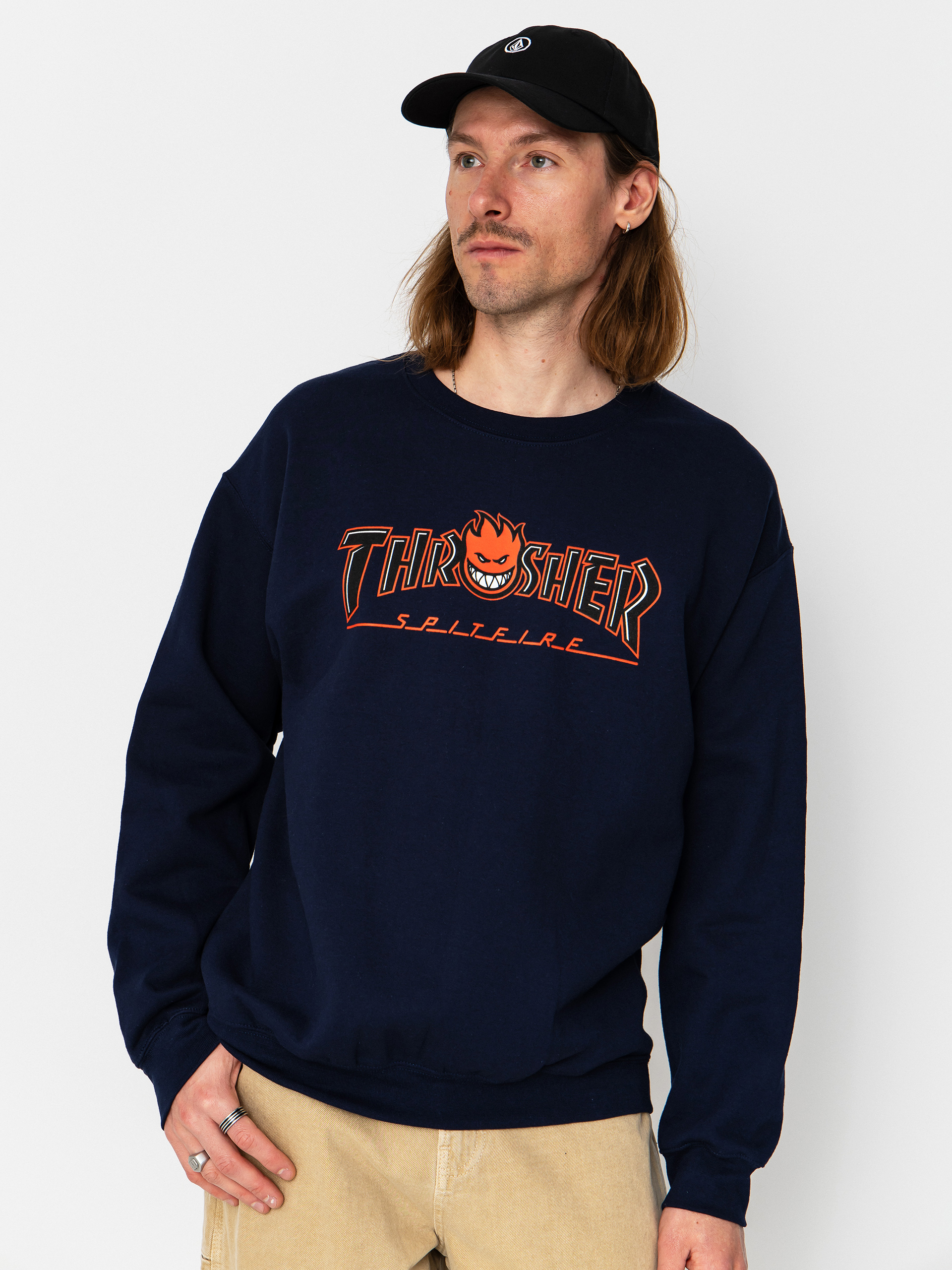 Світшот Thrasher x Spitfire Big Head Outline (navy)