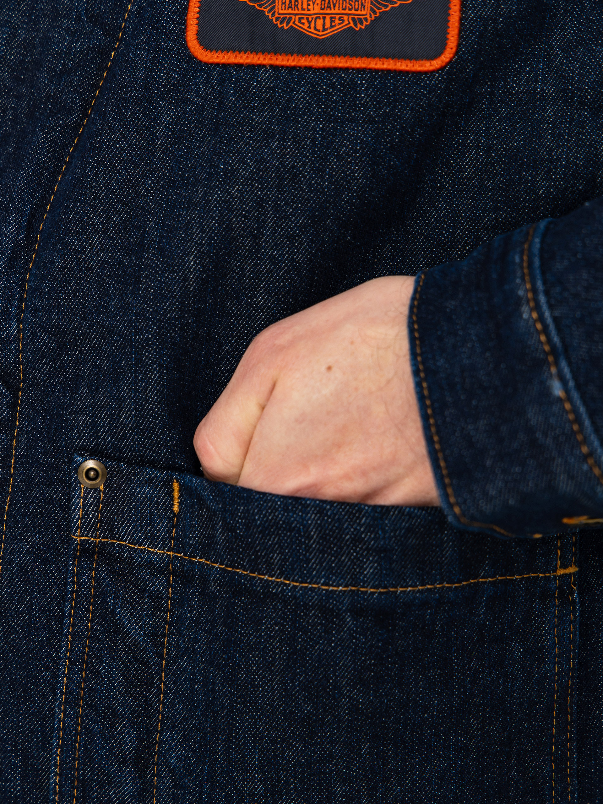 Куртка Dickies X Harley Davidson Boxy Denim (rinsed indigo blue)