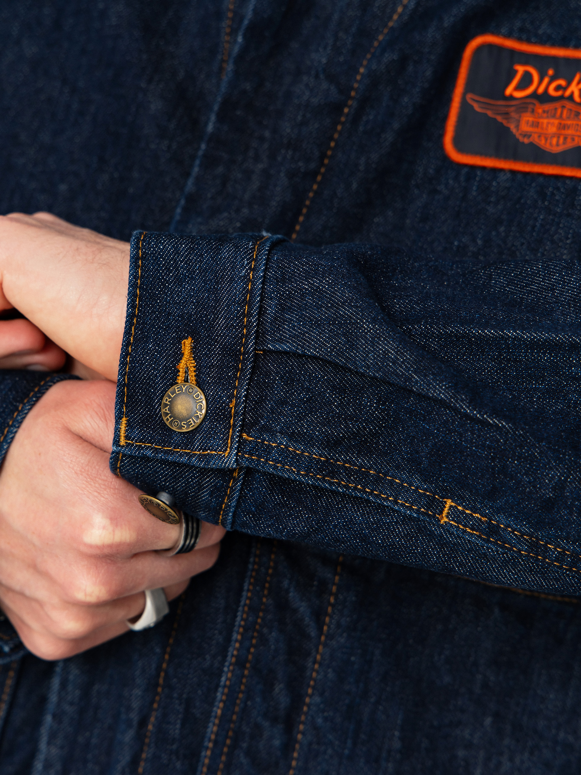 Куртка Dickies X Harley Davidson Boxy Denim (rinsed indigo blue)
