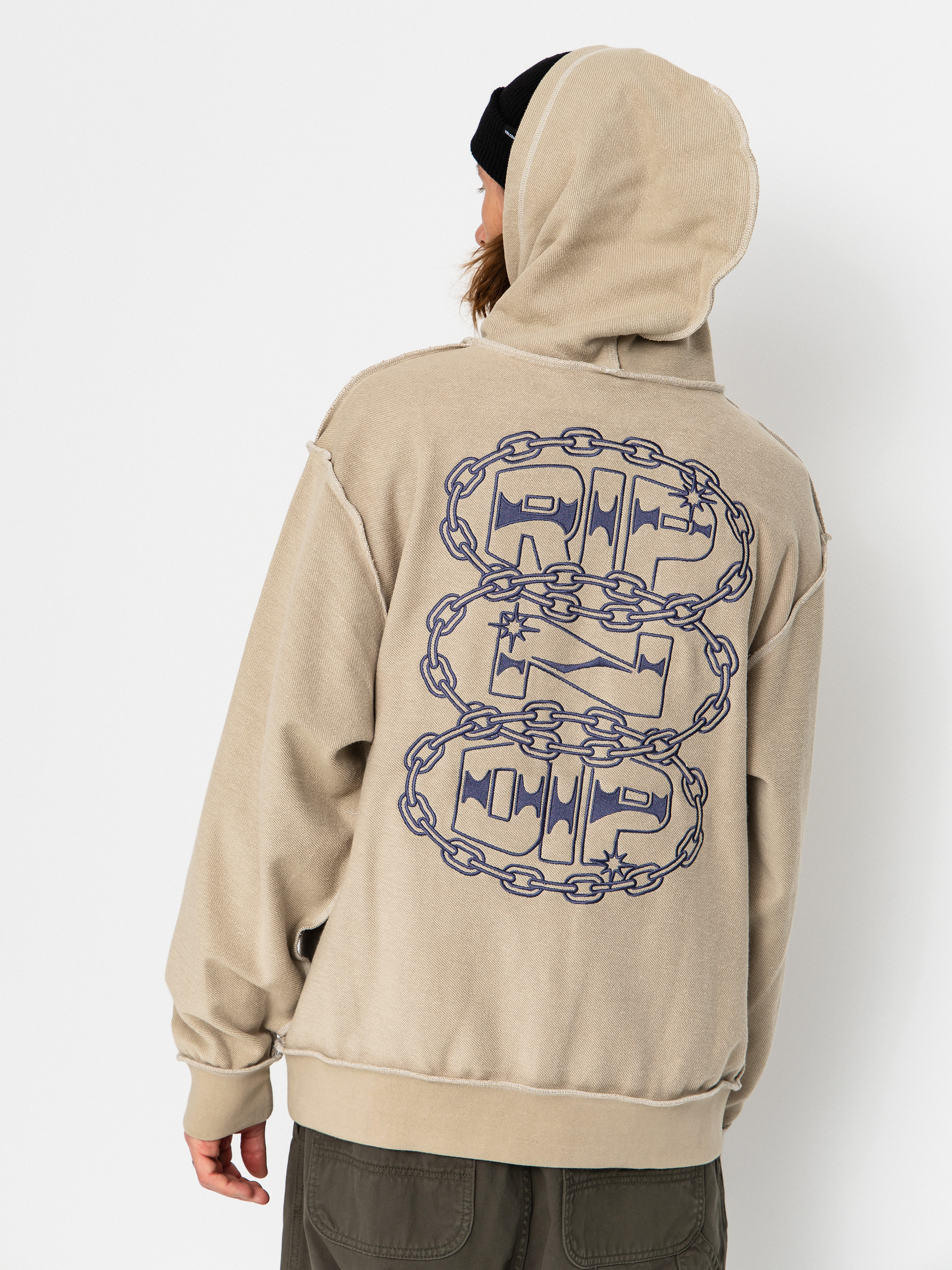 Худі RipNDip Linked Up Reverse Stitched HD (khaki)