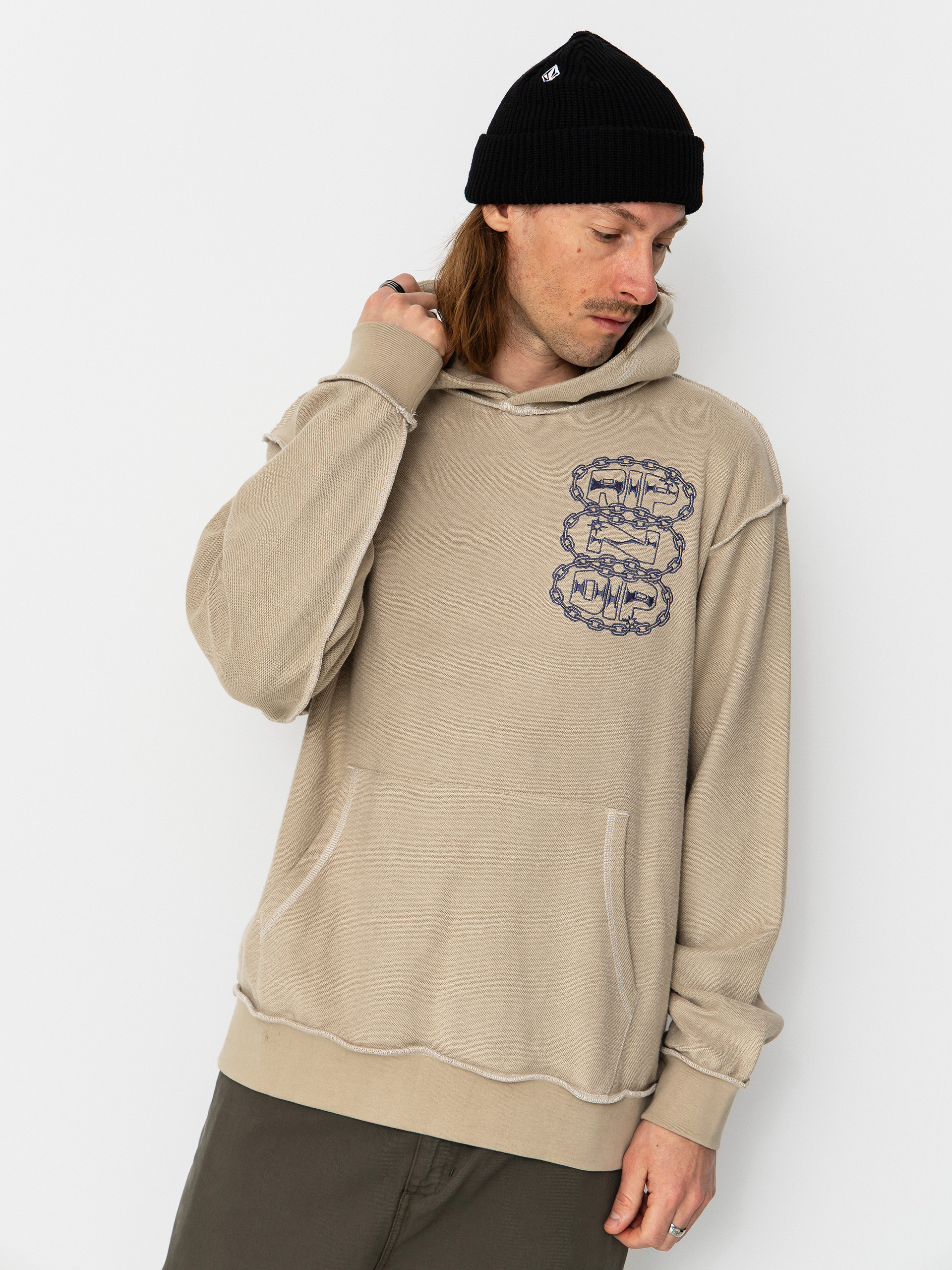 Худі RipNDip Linked Up Reverse Stitched HD (khaki)