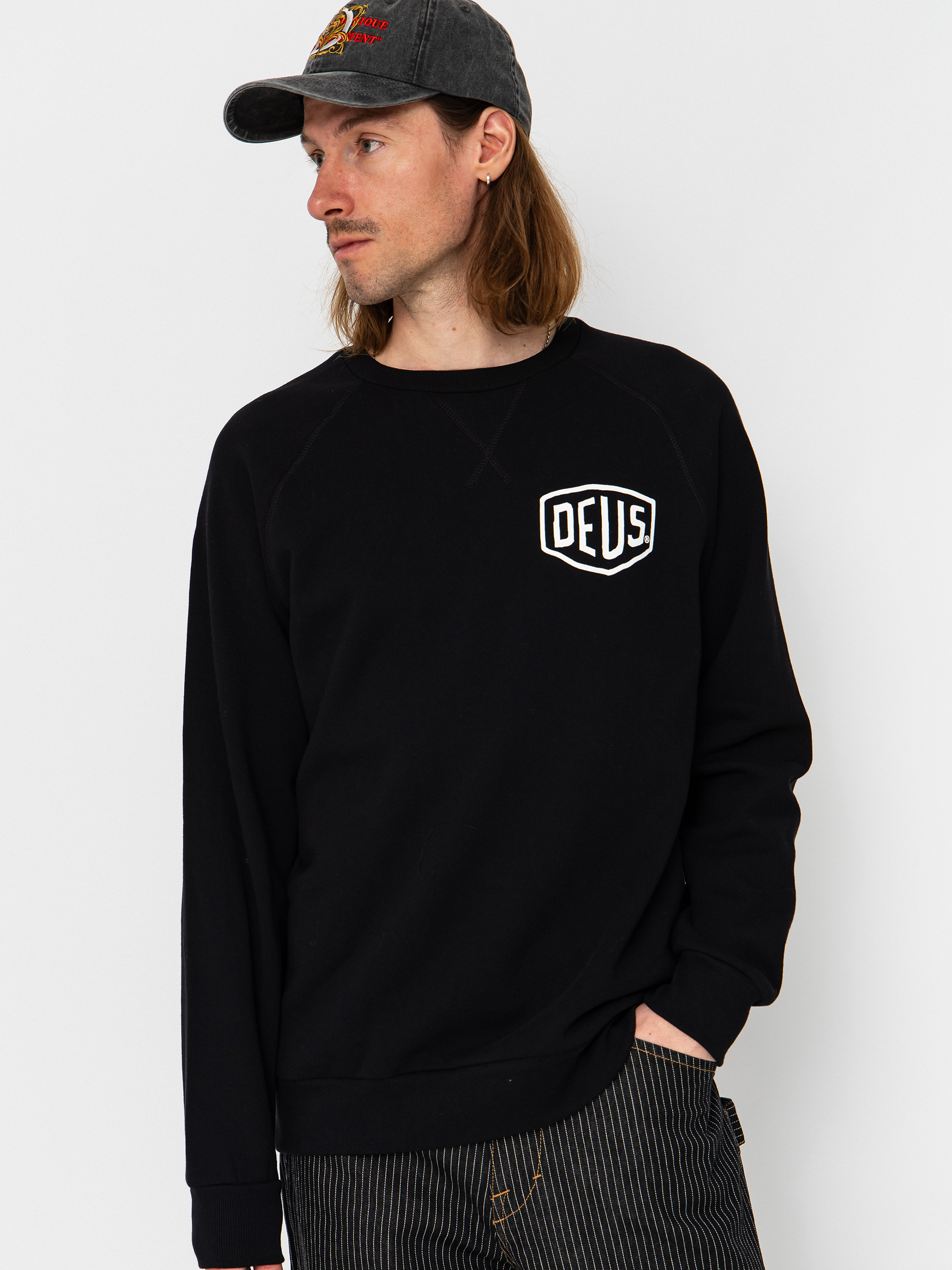 Світшот Deus Ex Machina Harajuku Address Crew (black)