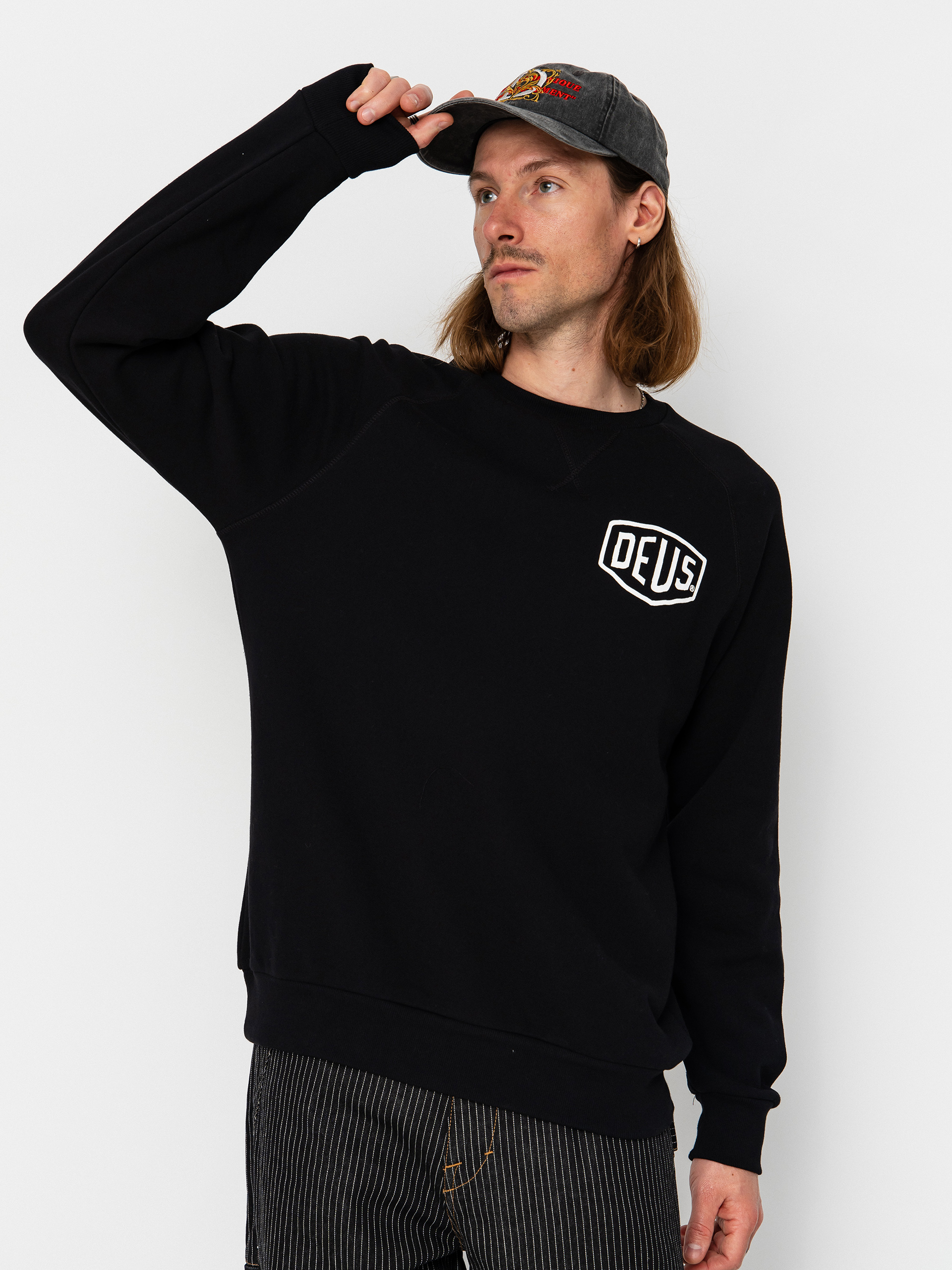 Світшот Deus Ex Machina Harajuku Address Crew (black)