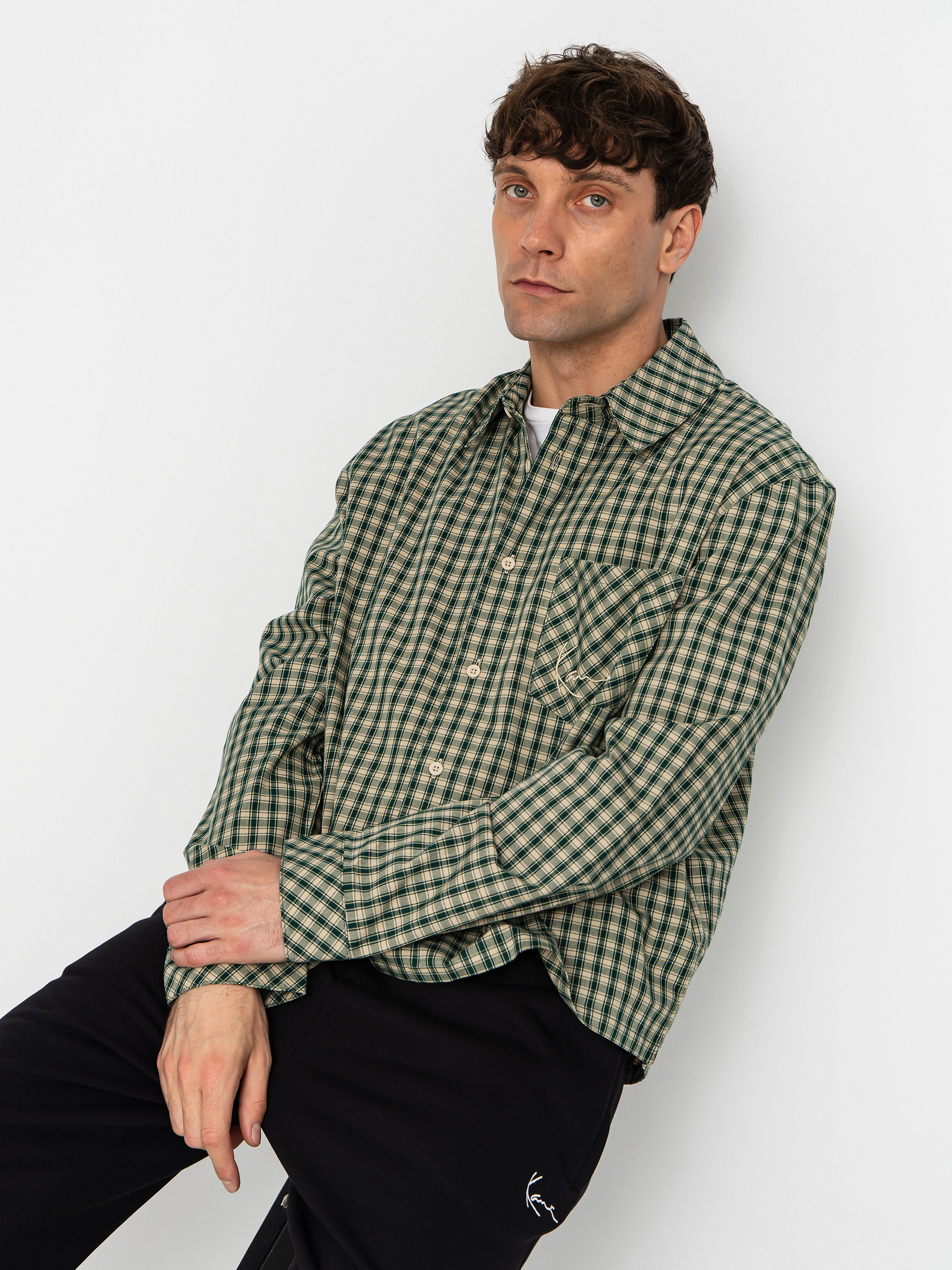 Сорочка Karl Kani Signature Check Boxy (green)