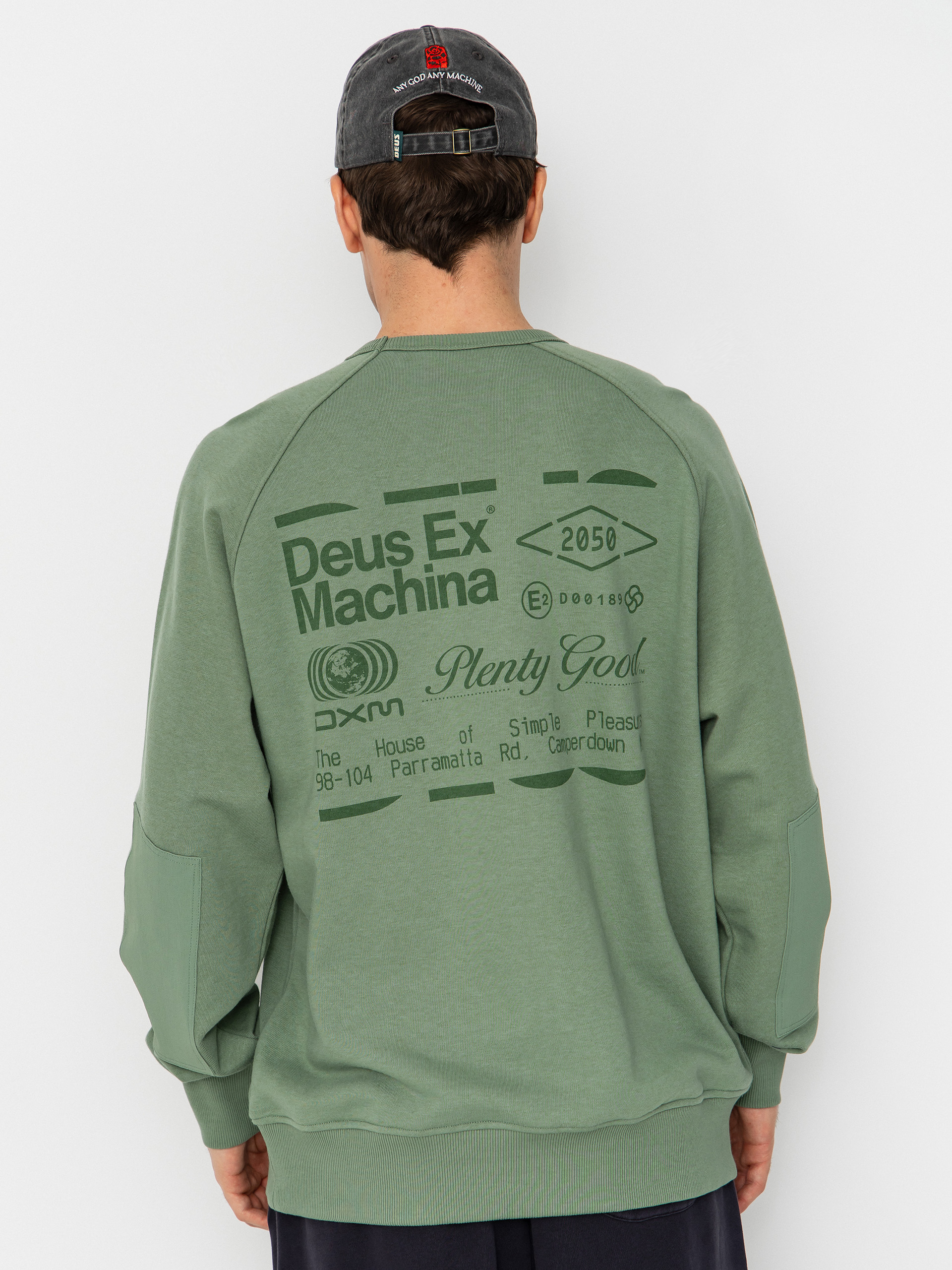 u0421u0432u0456u0442u0448u043eu0442 Deus Ex Machina Plenty Good Crew (loden frost green)