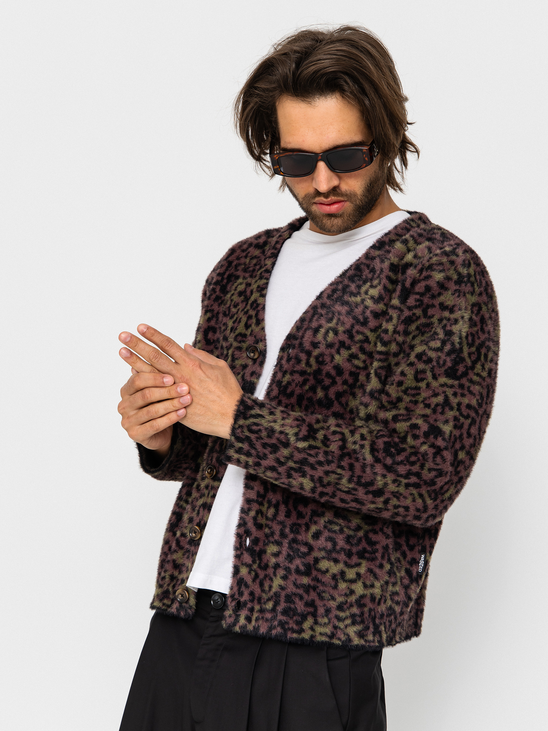 Світшот Wasted Paris Cheetah Cardigan (fudge burgundy camo)