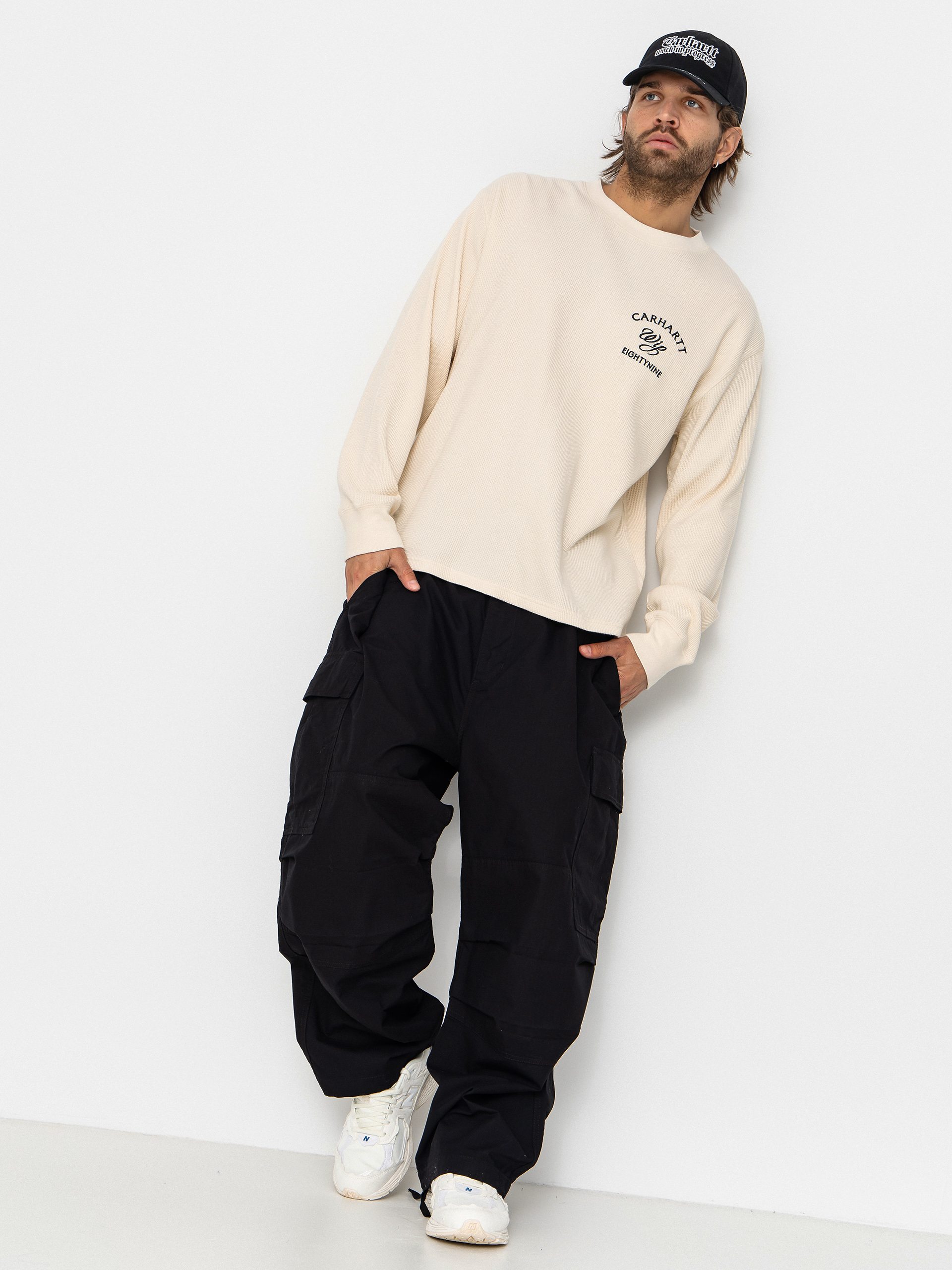 Лонгслів Carhartt WIP Eightynine Waffle (natural/black)