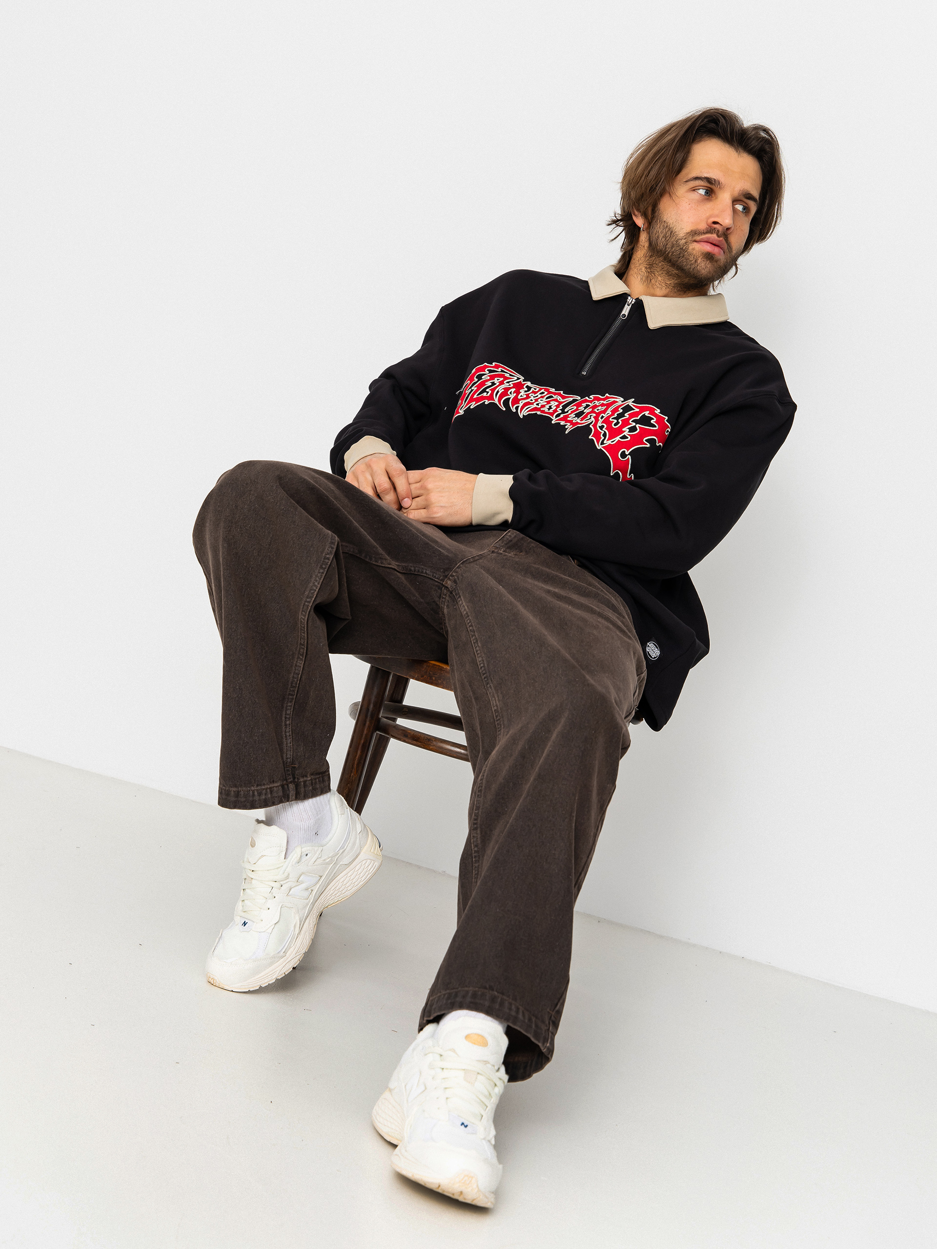 Світшот Santa Cruz Out Of Time Strip 1/4 Zip (black)