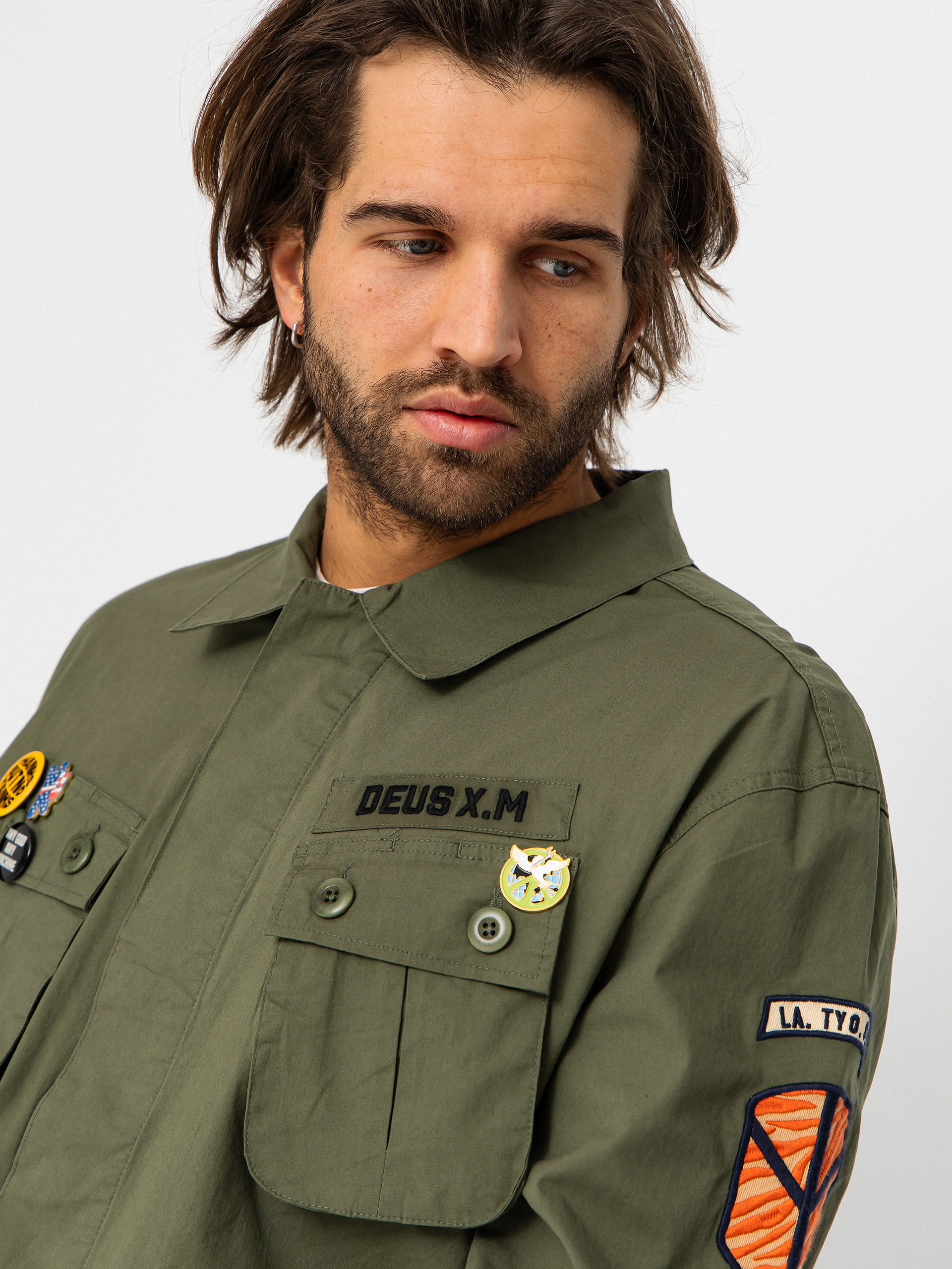 Сорочка Deus Ex Machina Power Overshirt (pine green)