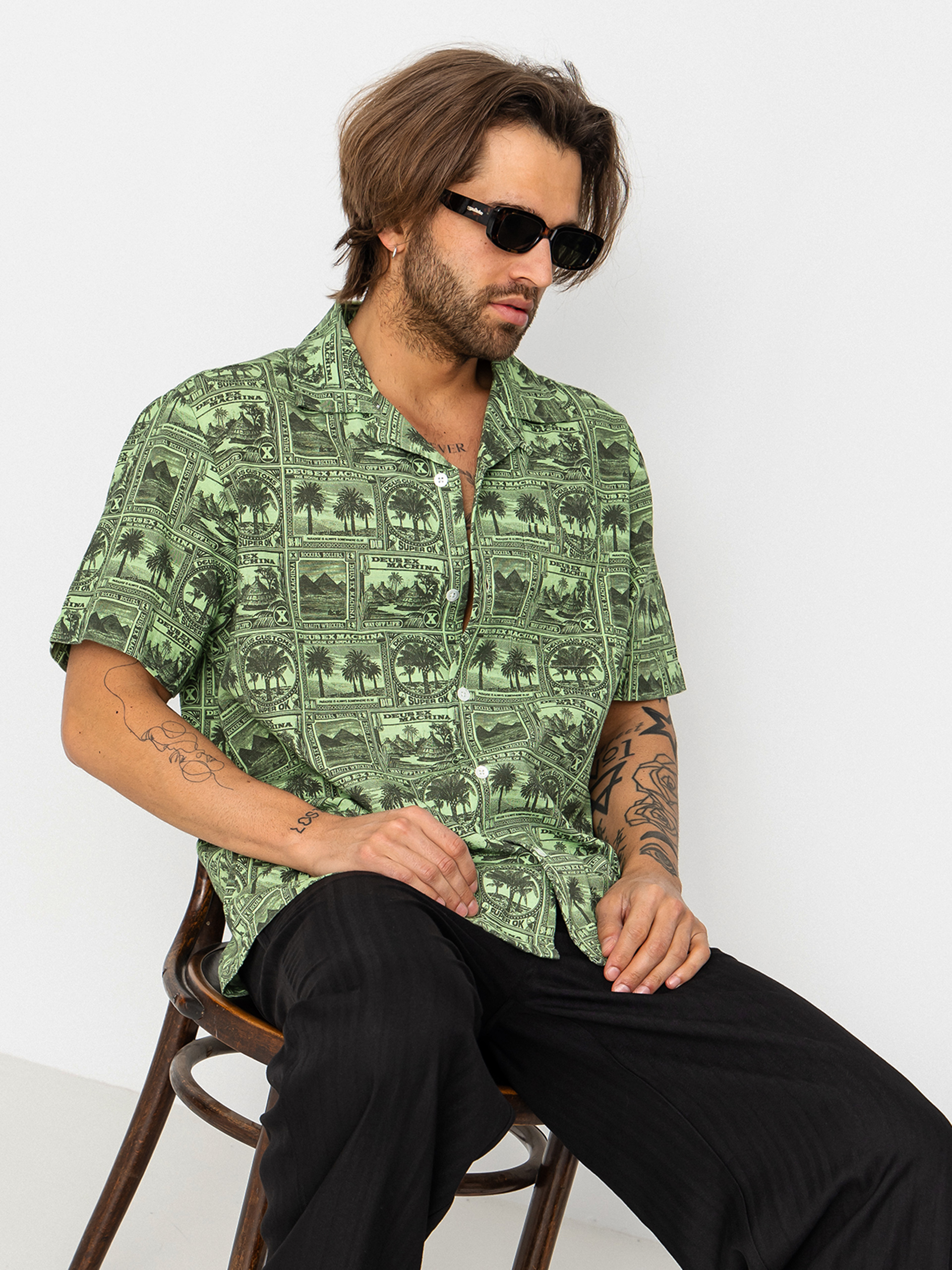 Сорочка Deus Ex Machina Mail Man (green)