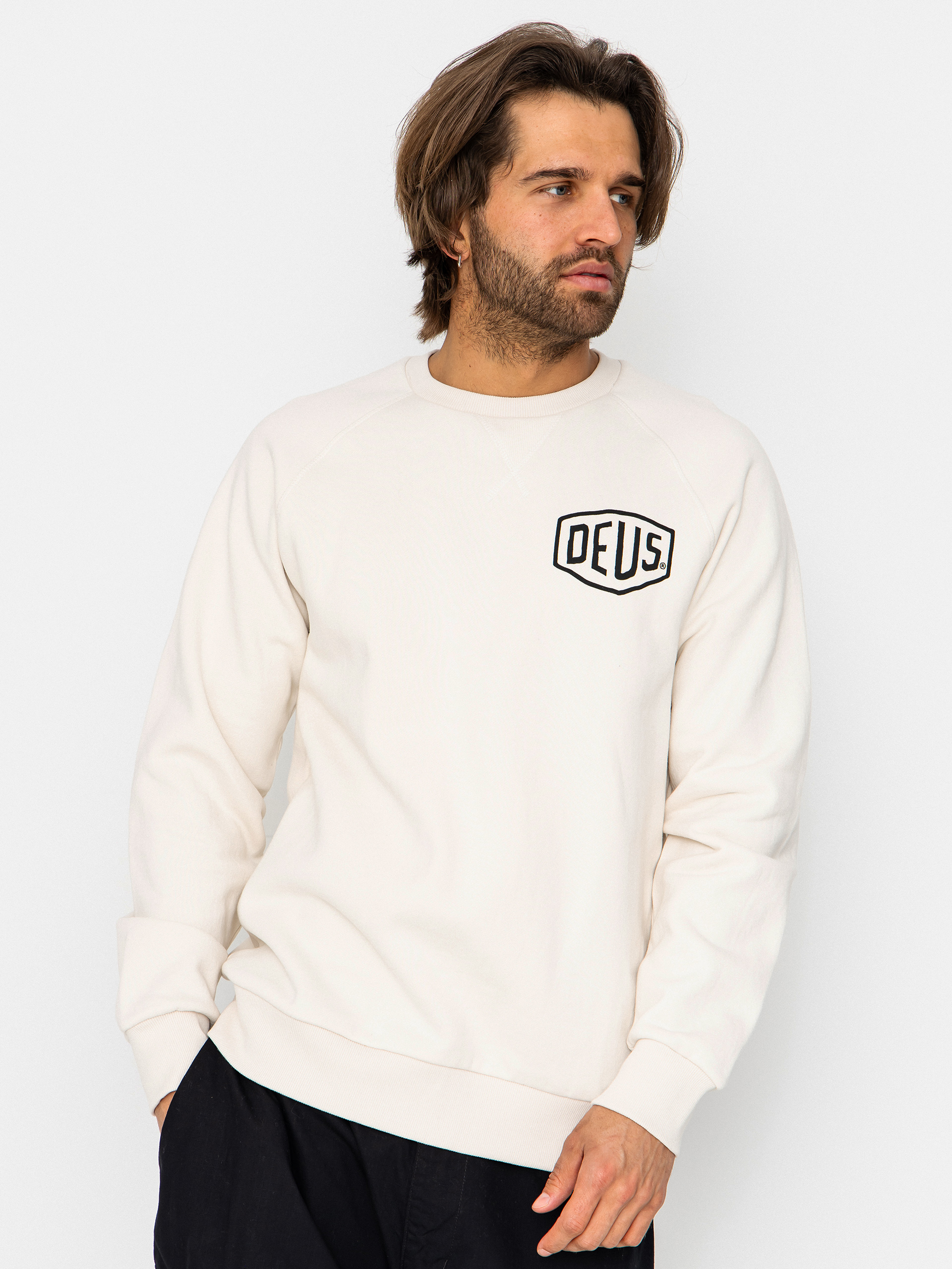 Світшот Deus Ex Machina Harajuku Address Crew (dirty white)
