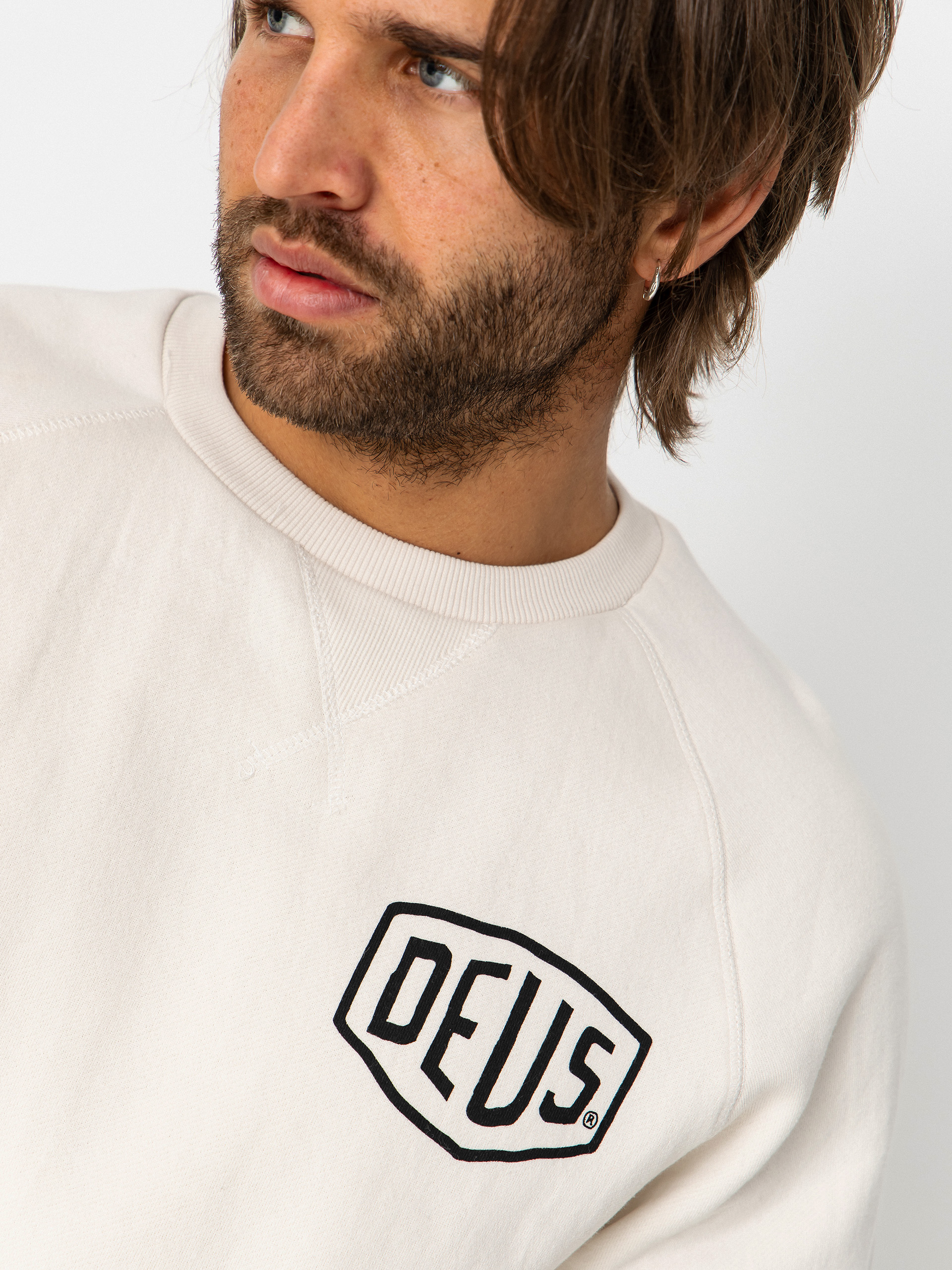 Світшот Deus Ex Machina Harajuku Address Crew (dirty white)