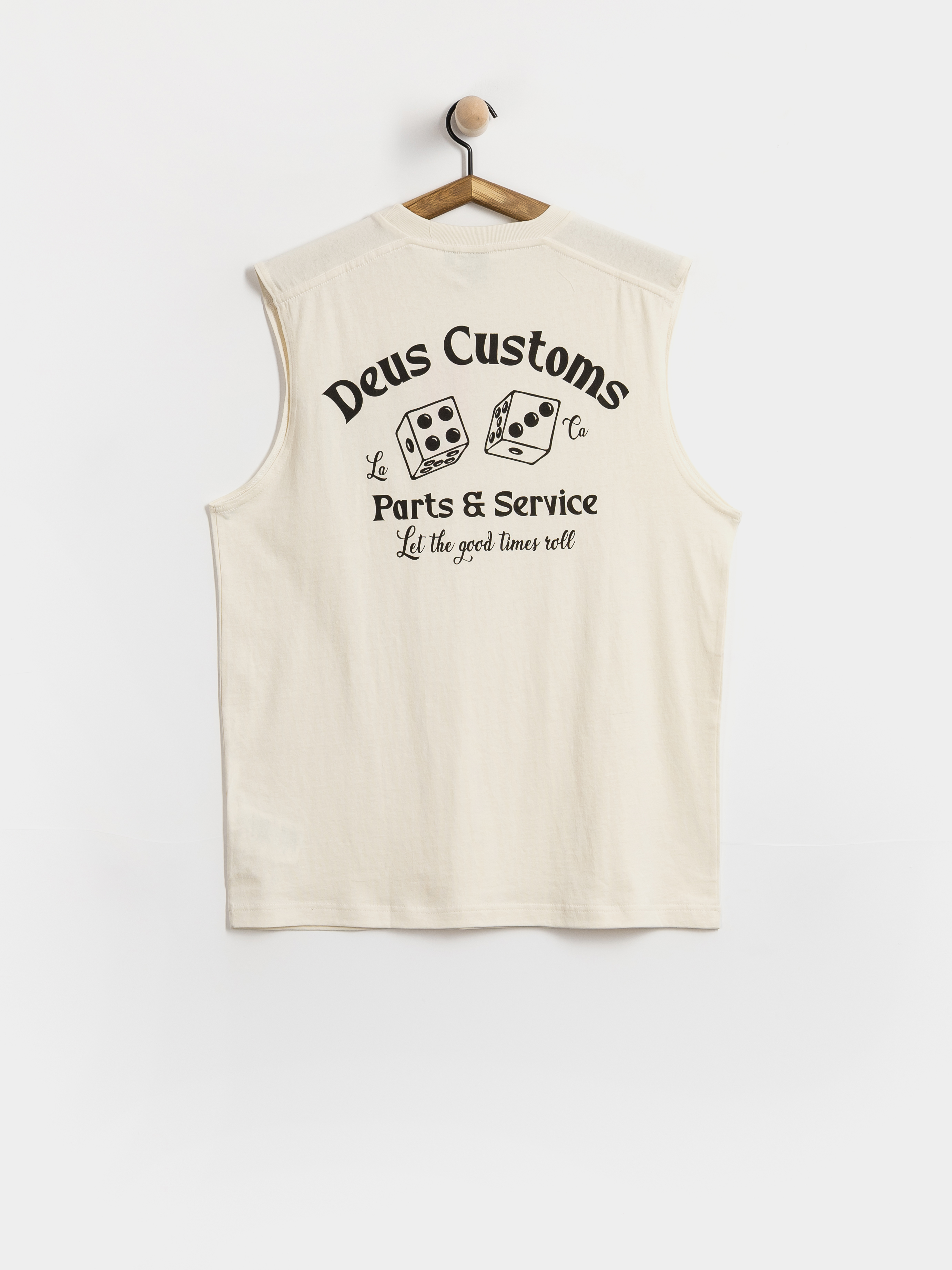  Футболка Deus Ex Machina Knucklebones Muscle (dirty white)