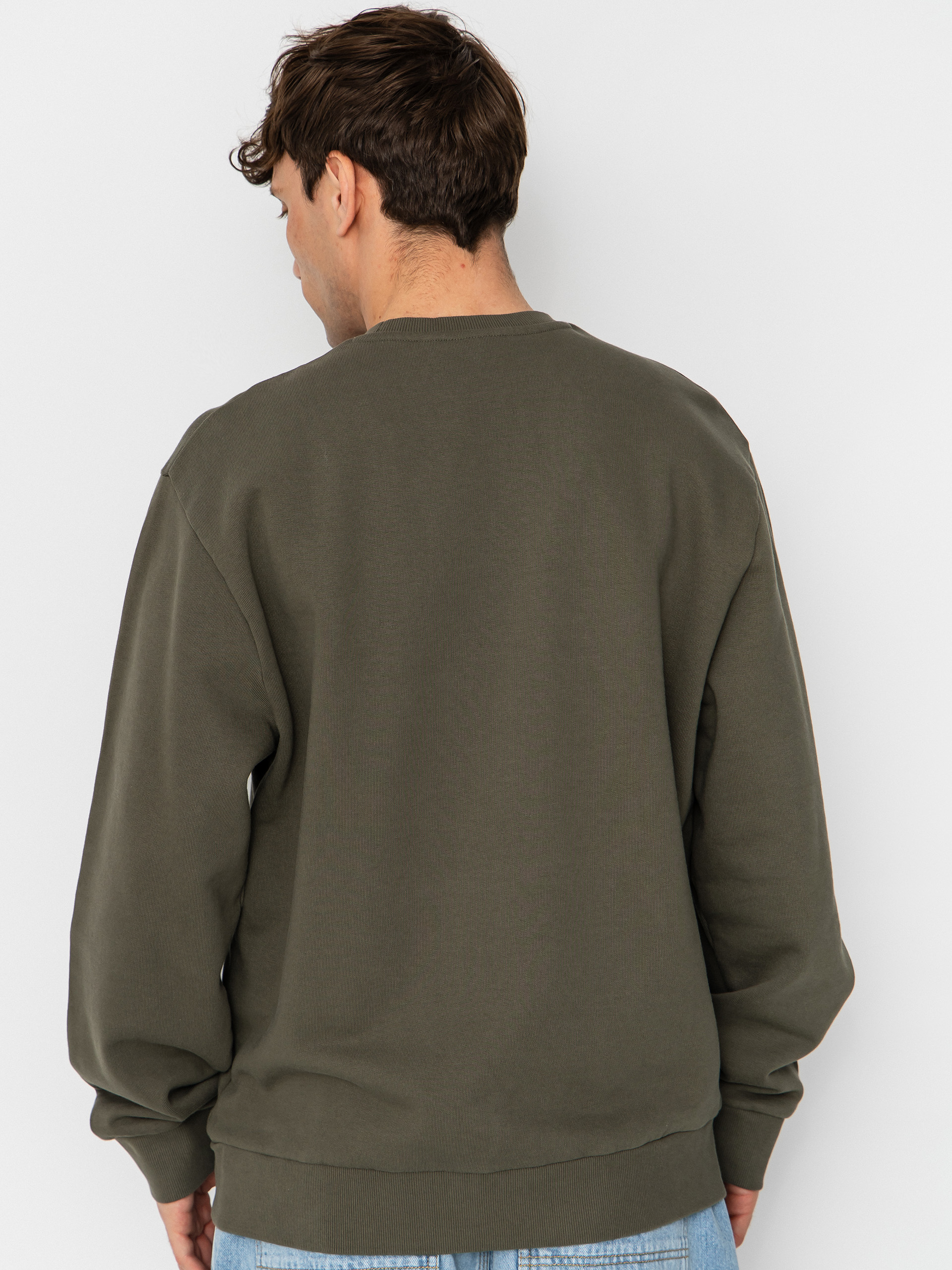 Світшот Carhartt WIP Script Embroidery (leaf/white)